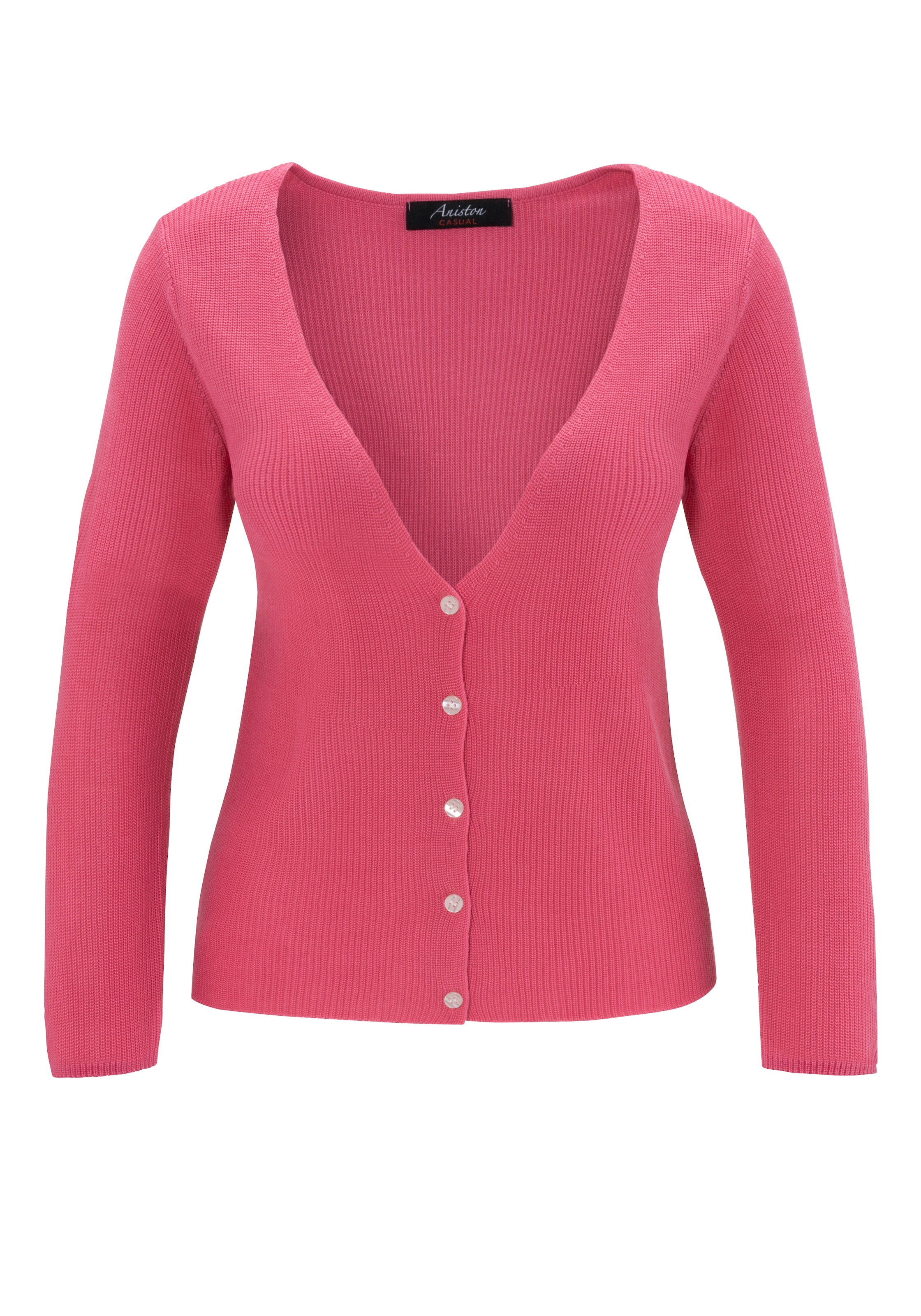 Aniston CASUAL Strickjacke, in trendiger Farbpalette