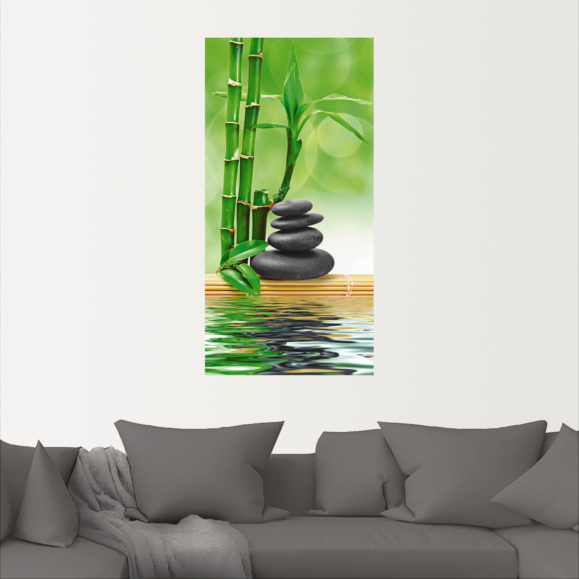 Artland Wandbild "Spa Konzept Zen Basaltsteine", Zen, (1 St.), als Leinwand günstig online kaufen