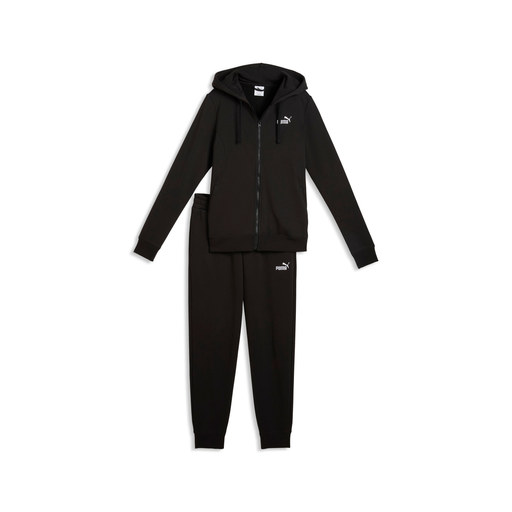 PUMA Trainingsanzug »HOODED SWEAT SUIT FULL-ZIP FL CL« 2 2-teiliges Set, mit Kapuze, Langarm-Oberteil, aus Baumwollmischung