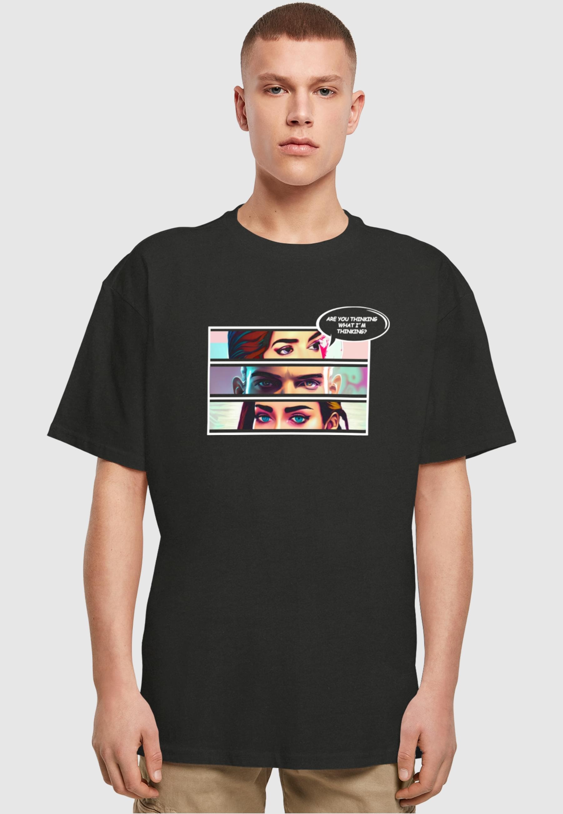 Merchcode T-Shirt »Merchcode Herren Thinking Comic Heavy Oversized Tee«, (1 tlg.)
