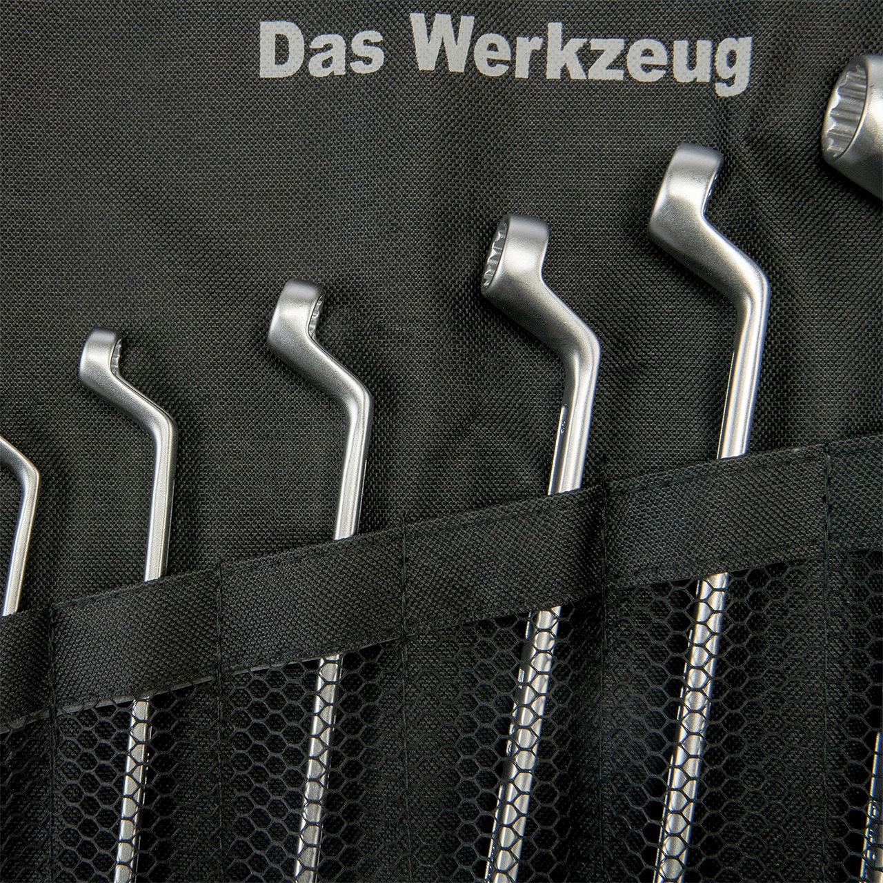 WGB BASIC PLUS Ringschlüssel »Doppelringschlüssel-Satz«, (Set, 8 St.), gekröpft, Chrom-Vanadium Stahl, verchromt, in Rolltasche