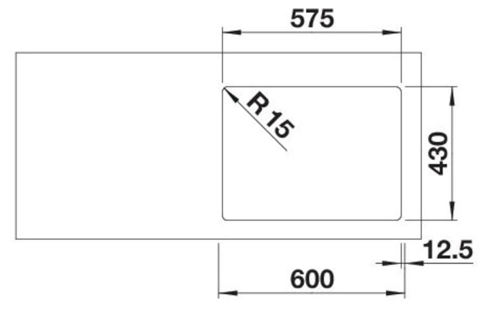 Blanco Edelstahlspüle »SOLIS 340/180-IF« 1 Stk. tlg. zum wechselseitigen Einbau geeignet