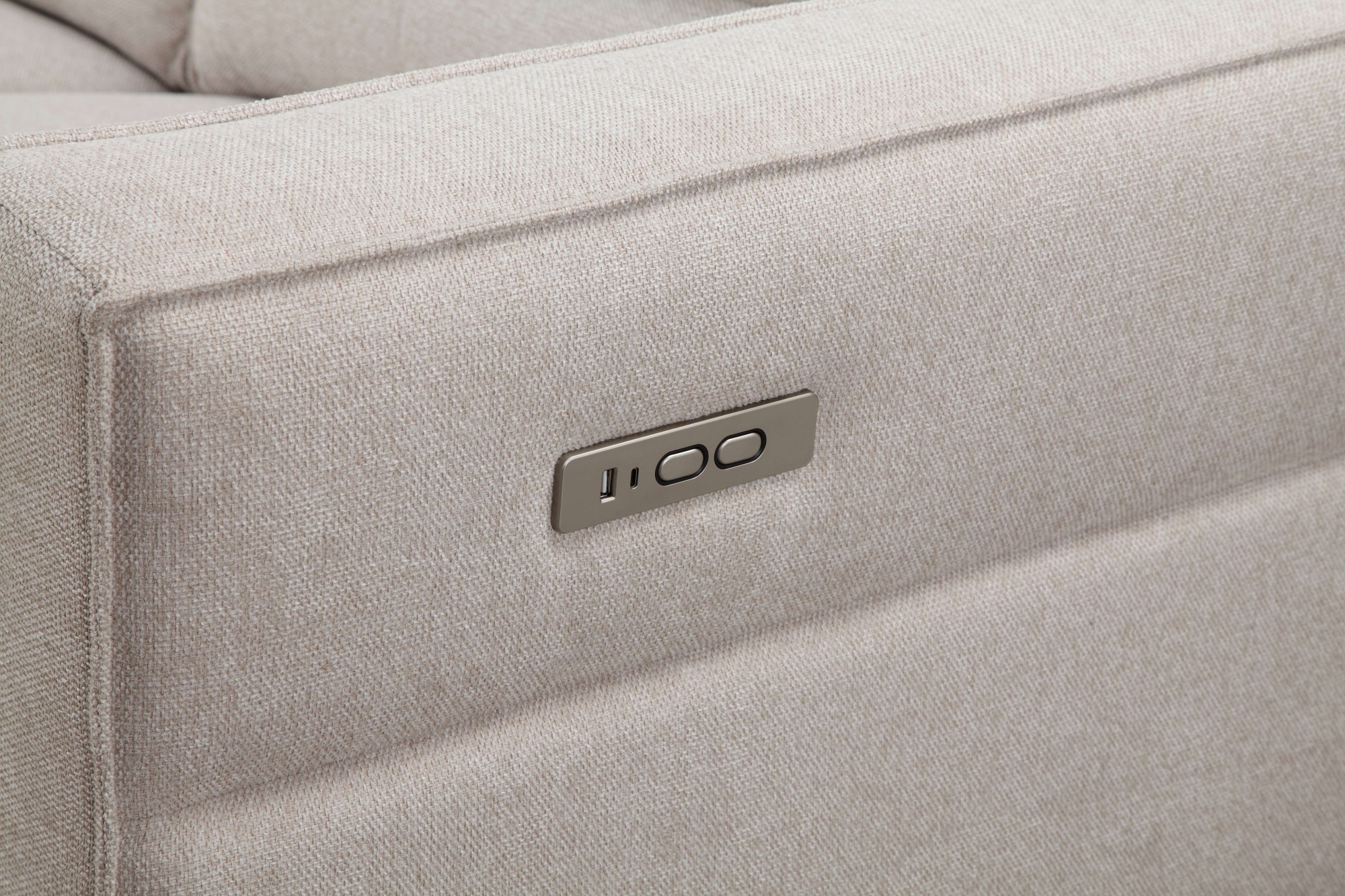 Places of Style Ecksofa »Carpari, L-Form, 263 cm, manuelle o. elektrische Relaxfunktion,«, USB A/C und Kopfteilverstellung