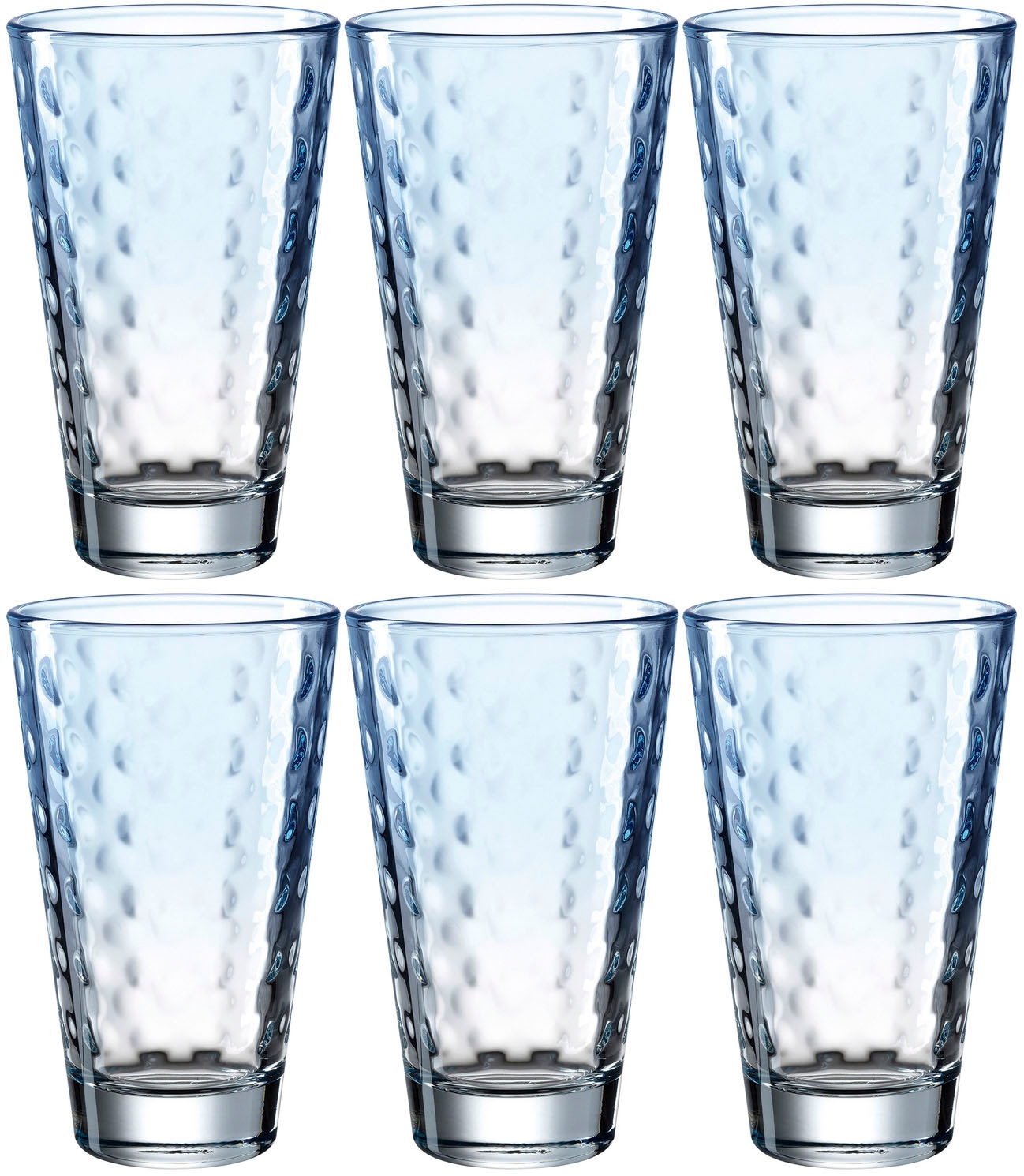 LEONARDO Longdrinkglas "OPTIC" 300 ml, 6-teilig