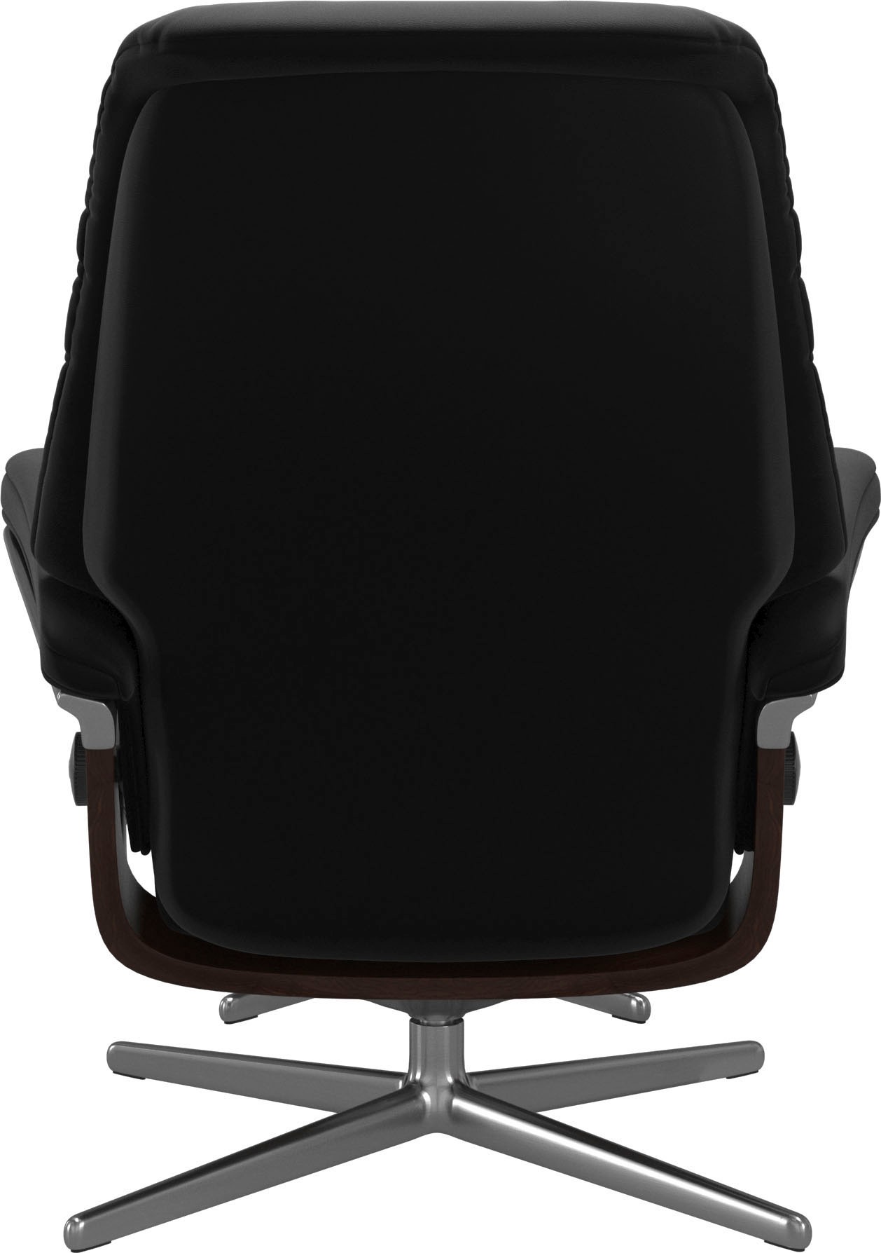 Stressless® Relaxsessel »Sunrise«, (Set, Relaxsessel mit Hocker), mit Hocker, mit Cross Base, Größe S, M & L, Holzakzent Braun