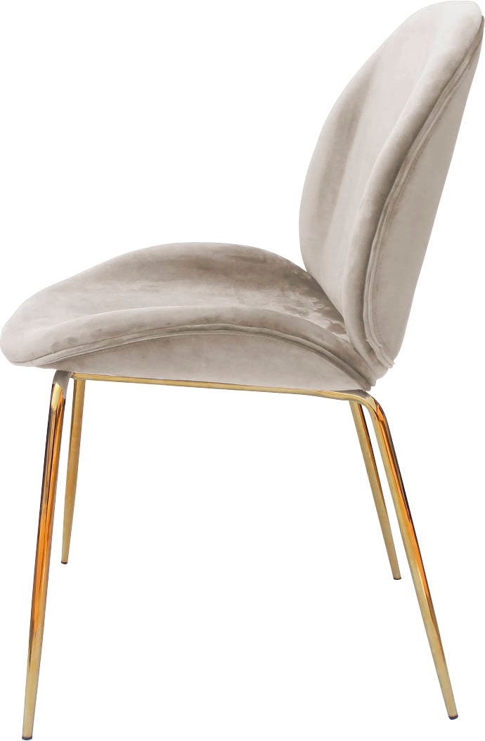 Kayoom Stuhl »Charlize 110 2er-Set, TOPSELLER! Esszimmerstühle,moderne Optik«, (Set), 2 St., Samtstoff, samtweicher Bezug, bequem, zeitlos, moderne Optik