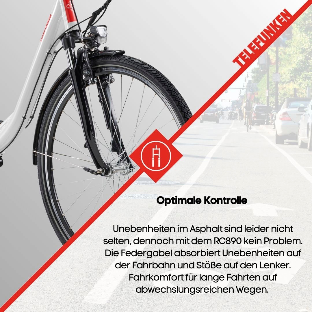 Telefunken E-Bike »Multitalent RC890«, 7 Gang, Shimano, Nexus, Mittelmotor 250 W, Pedelec, Elektrofahrrad für Damen u. Herren