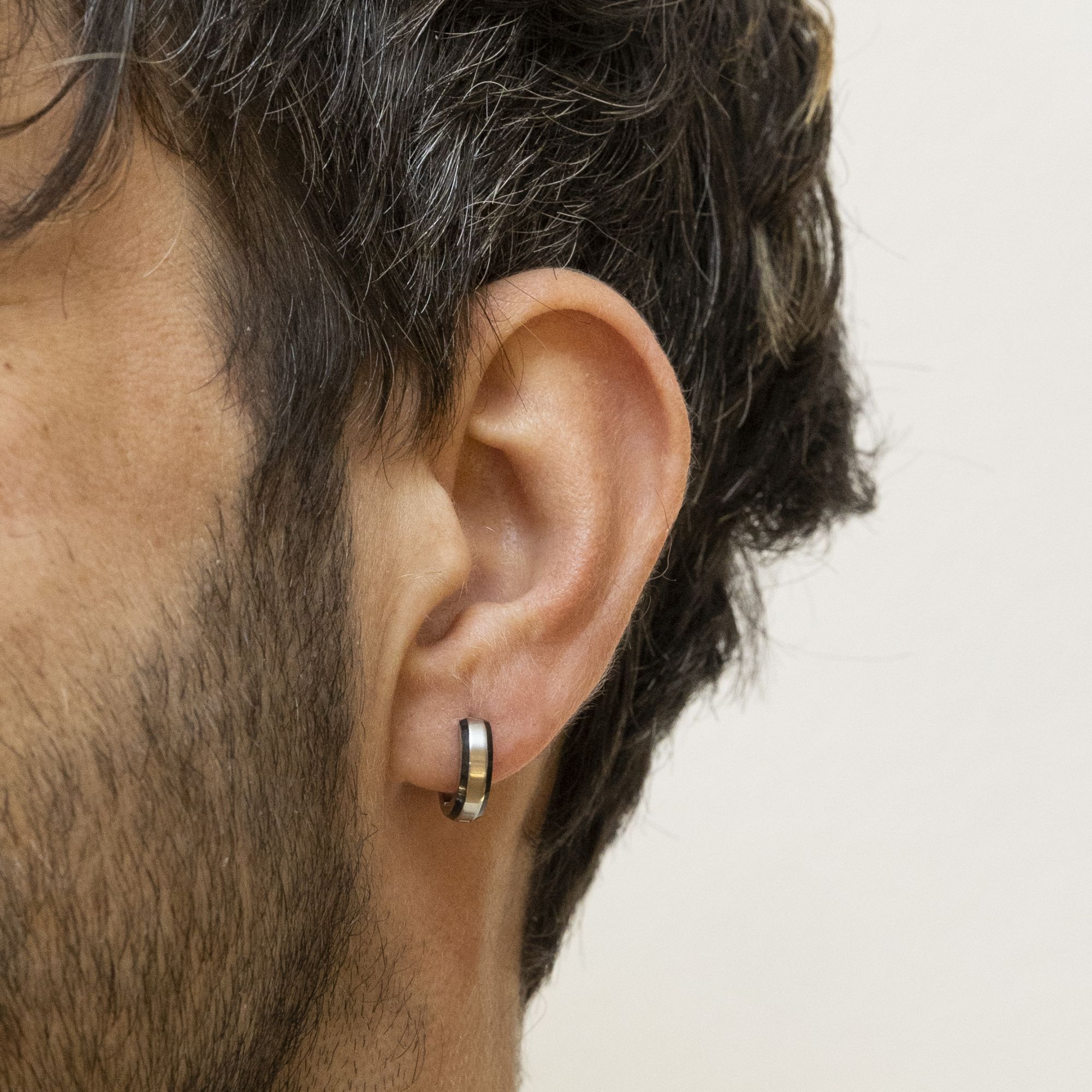 Thumbnail - Zeeme Paar Creolen "Edelstahl glanz/matt Ø 13 mm"