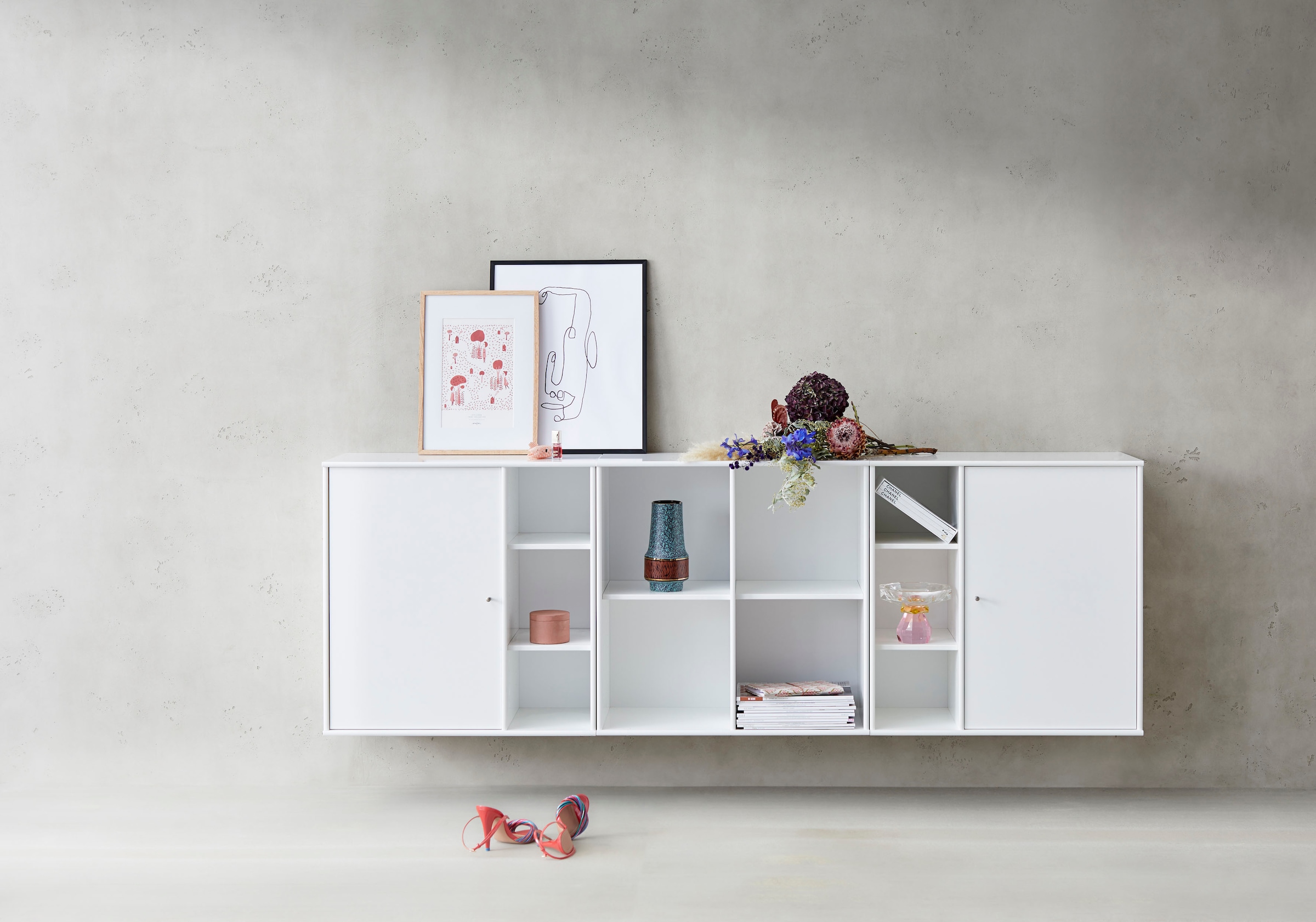 Hammel Furniture Sideboard »Mistral Kubus«, Kombination aus 3 Modulen, 2 Türen,...