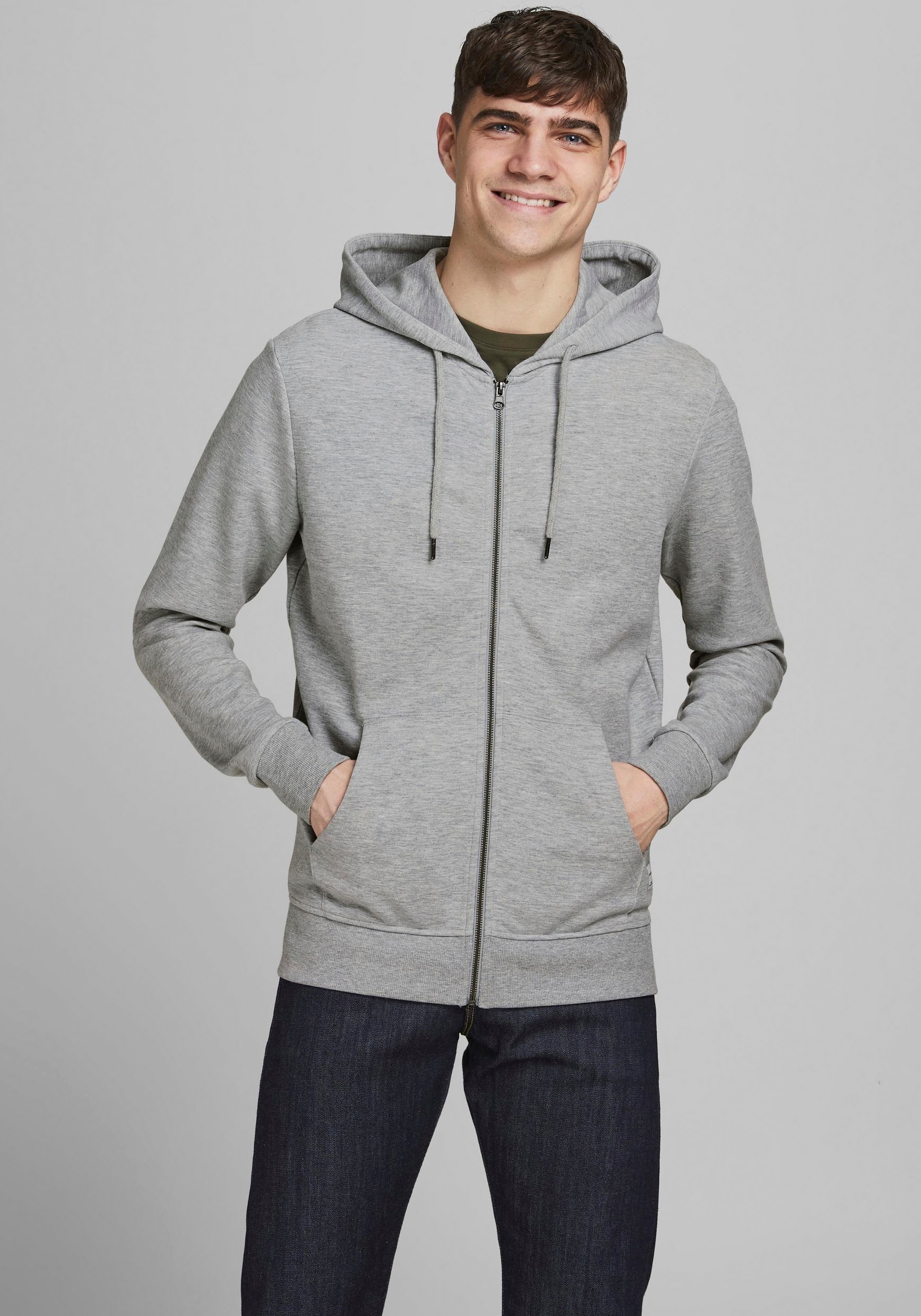 Jack & Jones Kapuzensweatjacke "BASIC SWEAT ZIP HOOD"