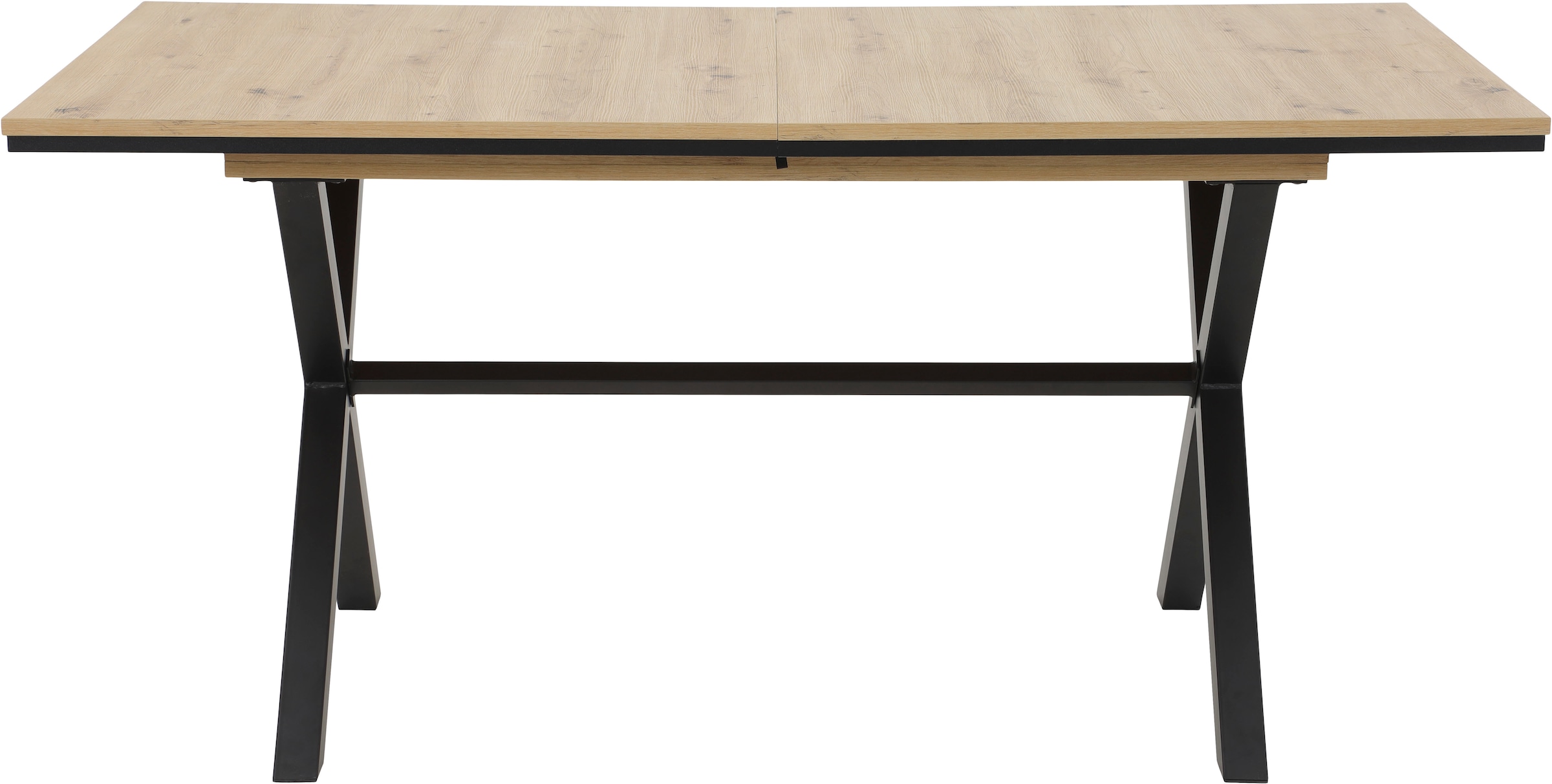 HELA Essgruppe "SAAR" 6 Stk. tlg. Tisch 160-200x90 cm, Einlegeplatte, X-Ges günstig online kaufen