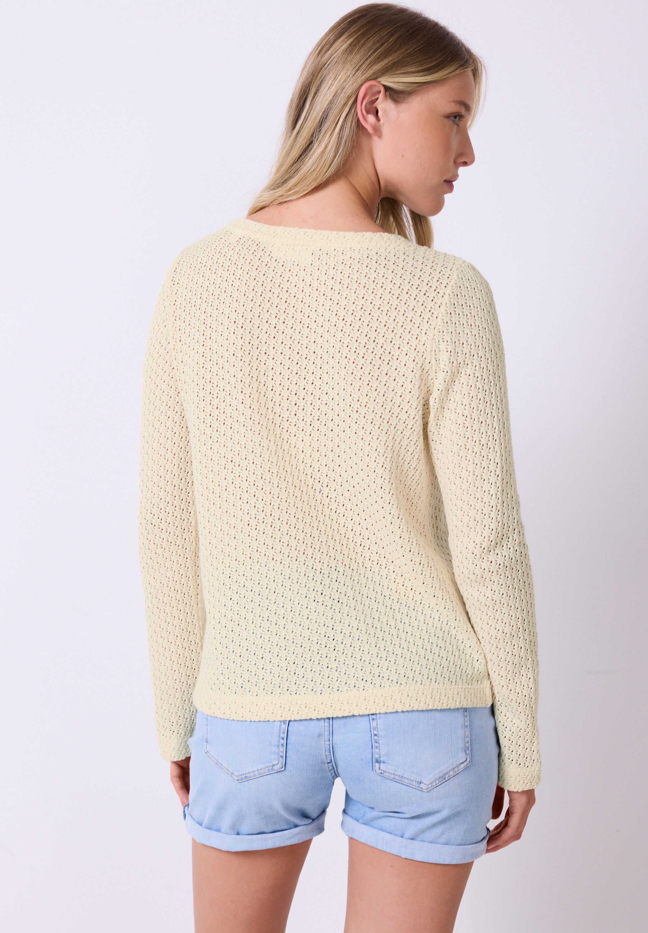 STREET ONE STUDIO Langarmshirt, aus Baumwolle mit Stretchante günstig online kaufen