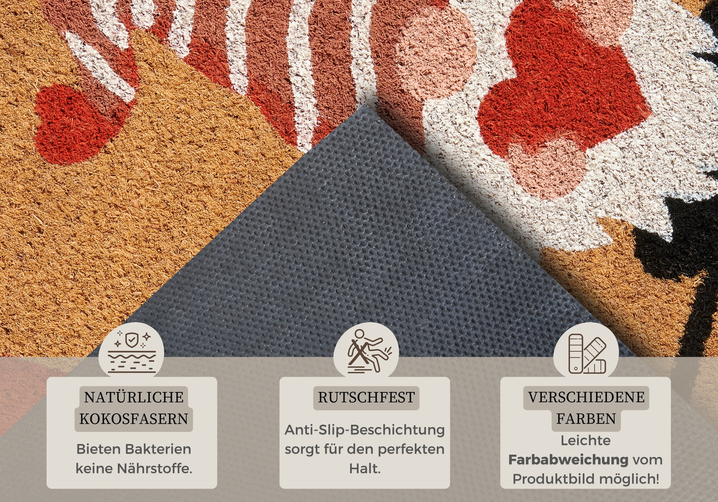 HANSE Home Fußmatte »Kokos Gnome Heart, Türmatte«, rechteckig, 15 mm Höhe, Schmutzfangmatte, Rutschfest, Outdoor, Weihnachten, Kokosmatte, Zwerg