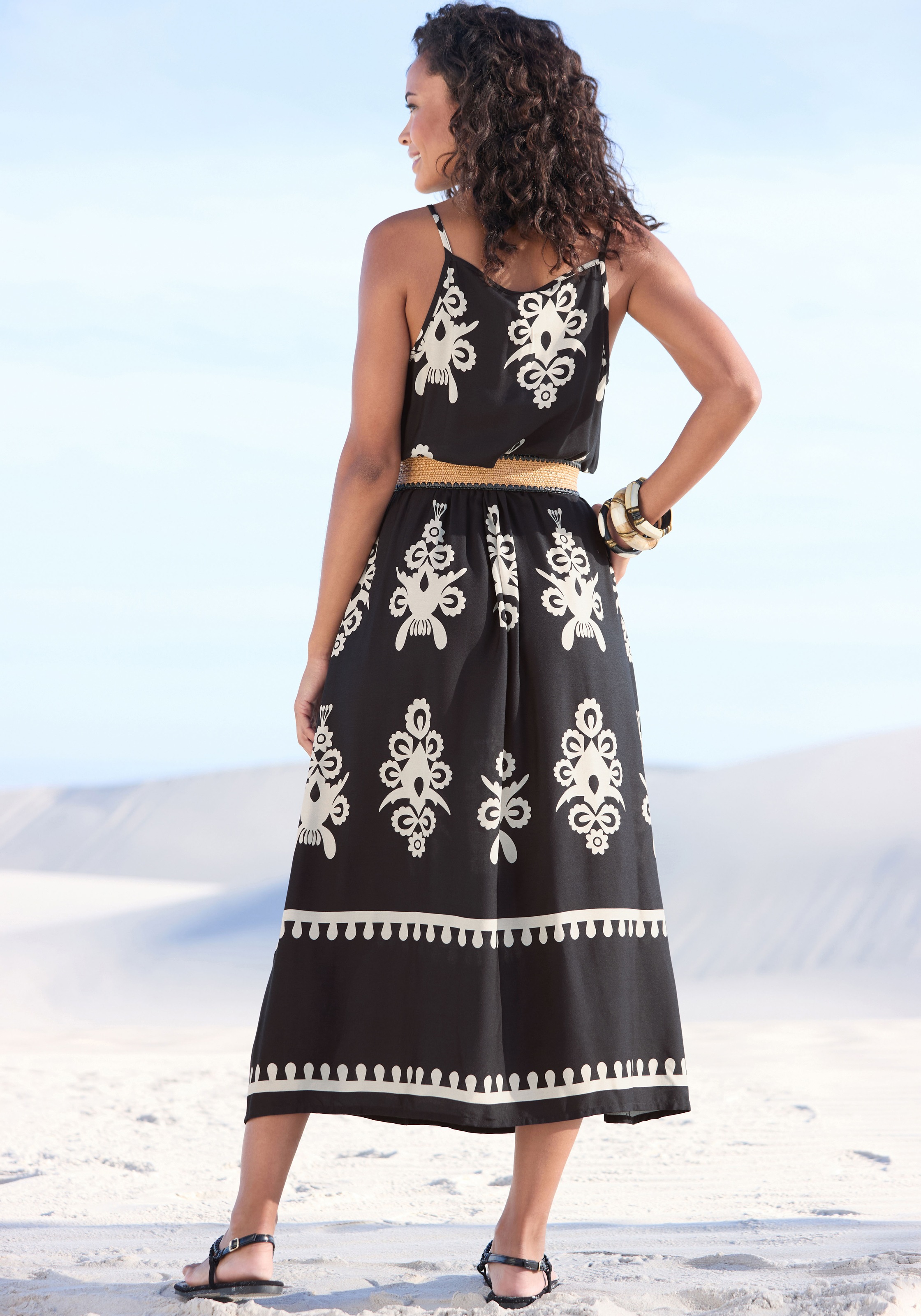 Thumbnail - LASCANA Midikleid aus gewebter Viskose mit Ethnodruck