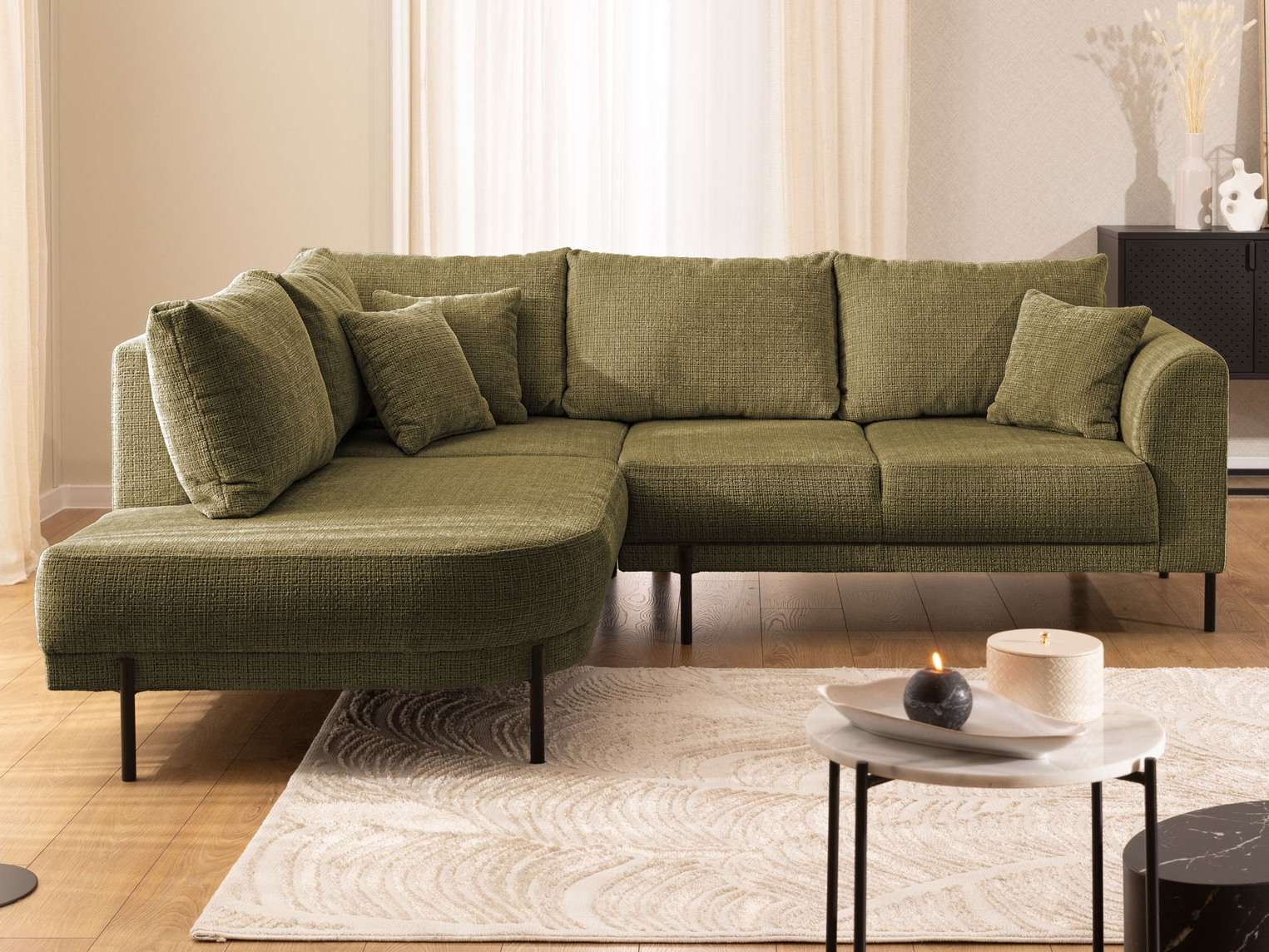 Thumbnail - Home affaire Ecksofa "NELLIA L-Form mit Ottomane rechts oder links bestellbar, Breite 231 cm"