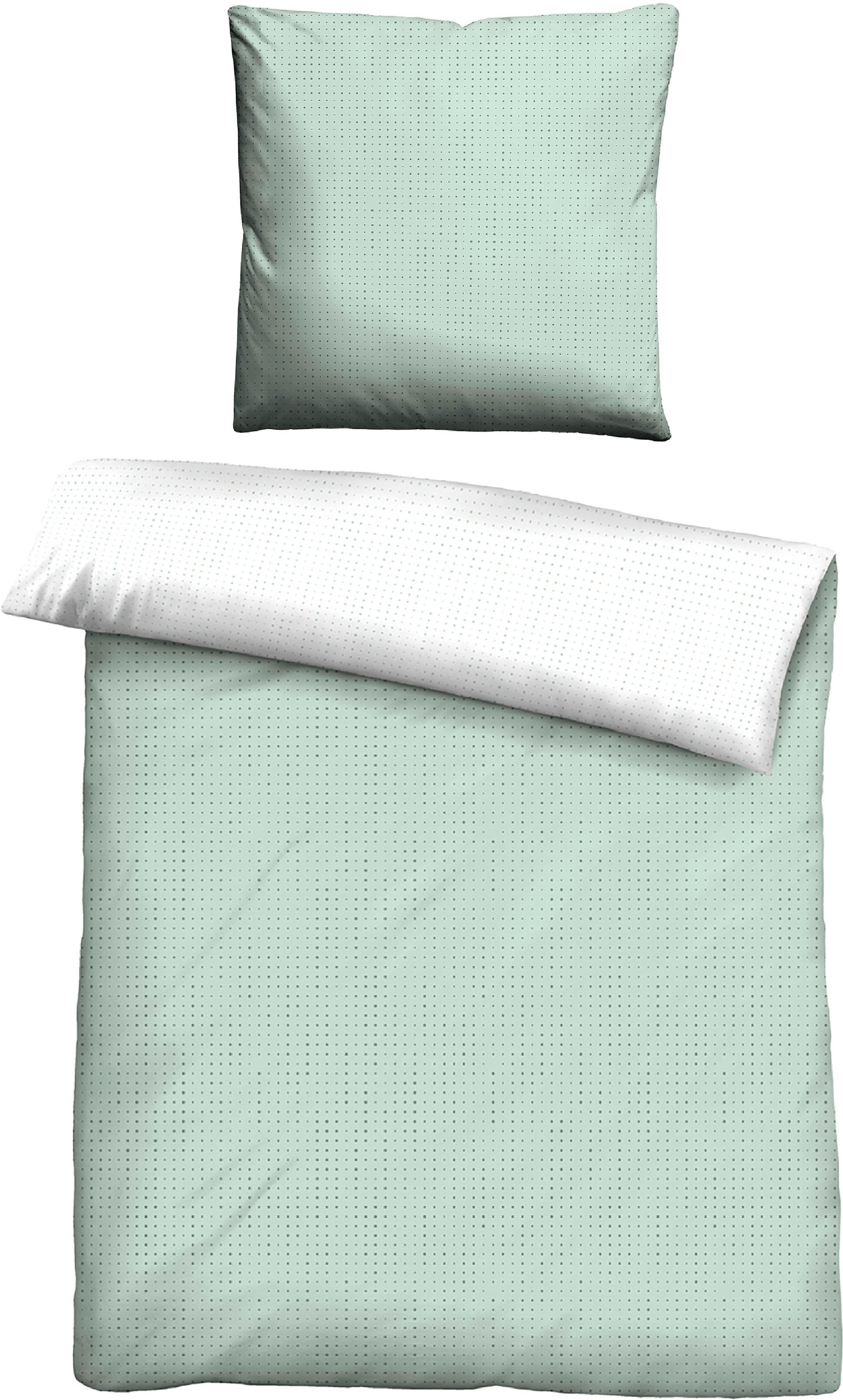 Biberna "Combinate in Gr. 135x200, 155x220 oder 200x200 cm" 2 Stk. Bettwäsche aus Baumwolle, zeitlose Bettwäsche mit Wendeoptik