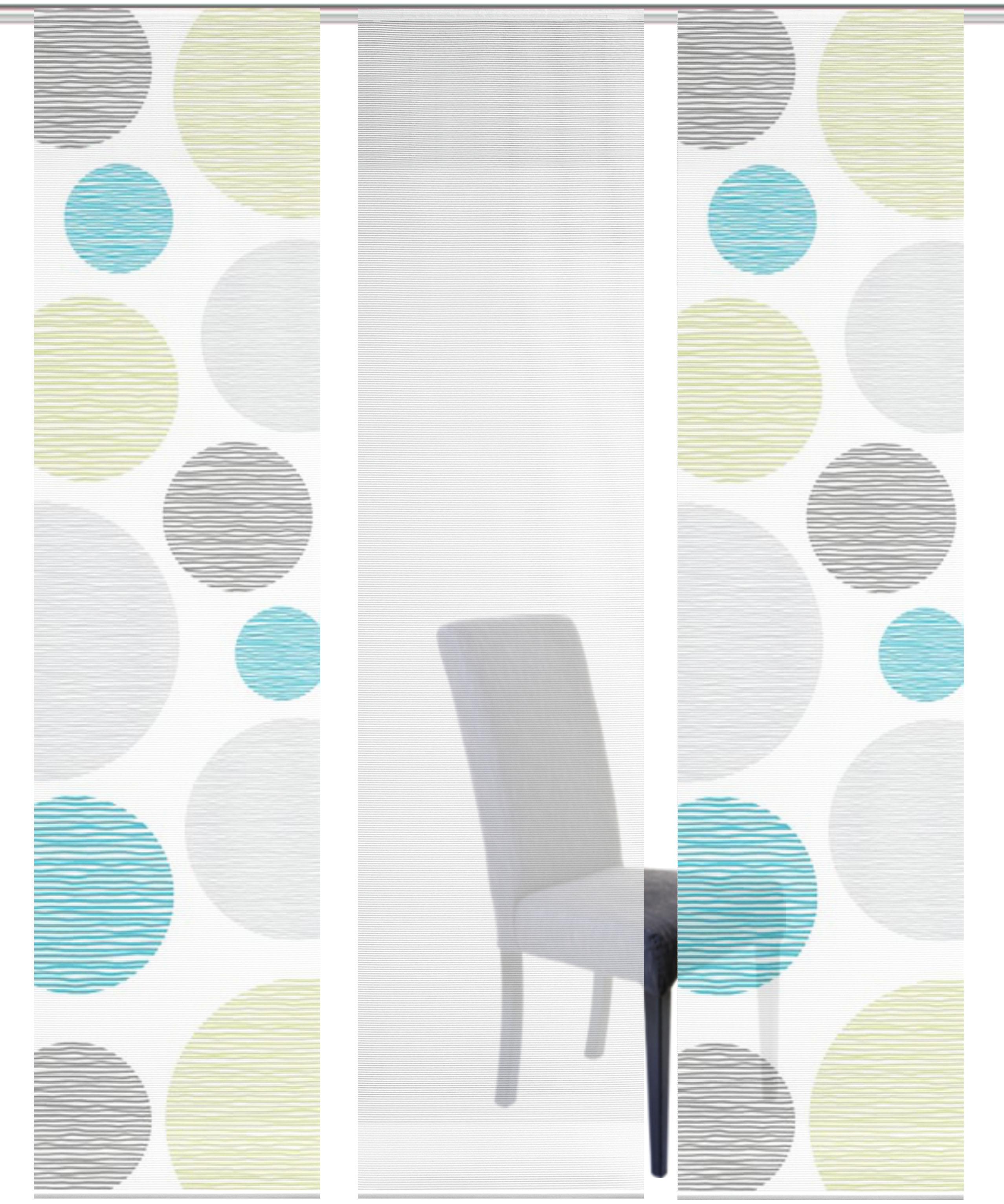 Thumbnail - Vision S Schiebegardine "3ER SET BORDEN" Paneelwagen 3 Stk. tlg. HxB: 260x60, Schiebevorhang 3er Set Digitaldruck