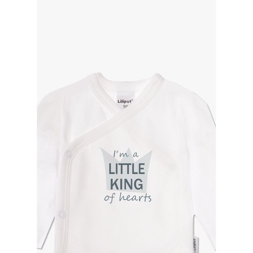 Kindermode Babykleidung Jungen Liliput Body »Little King«, (2 tlg.), im 2er Pack mit praktischer Druckknopfleiste weiß