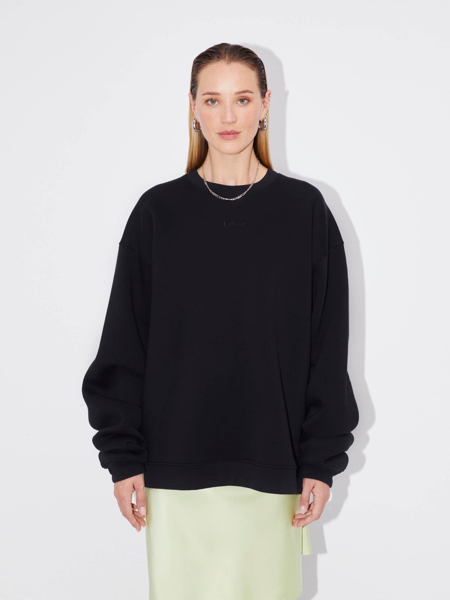 LeGer Sweatshirt "Indra, LeGer by Lena Gercke", Oversized fit mit Rundhalsausschnitt
