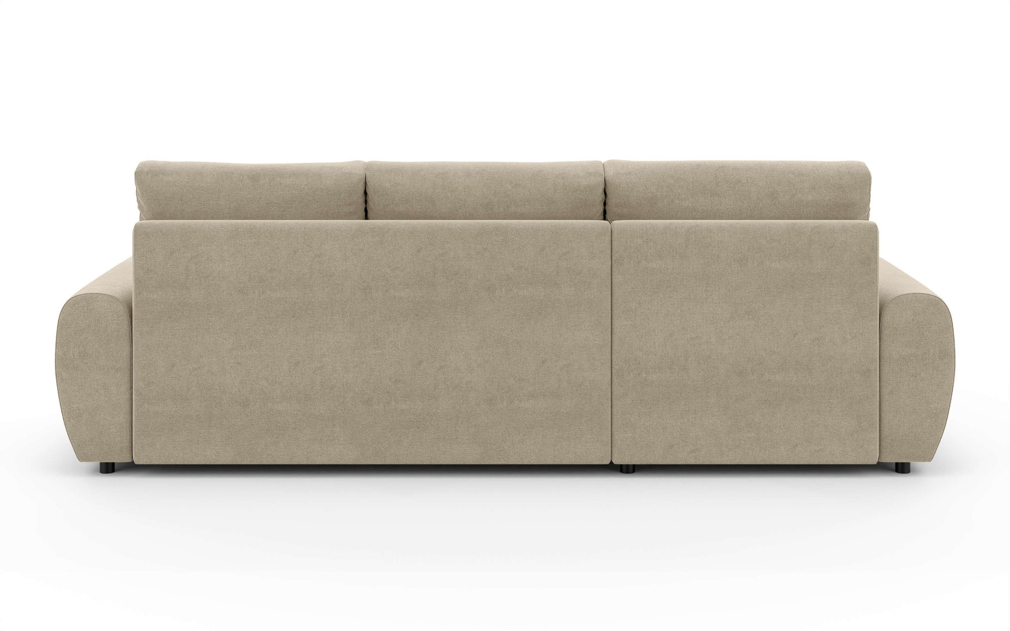 INOSIGN Ecksofa »HAVERHILL Schlafsofa mit Bettkasten, Maße B/H/T: 237/89/166 cm«, L-Form mit Recamiere links oder rechts bestellbar, Wellenunterfederung