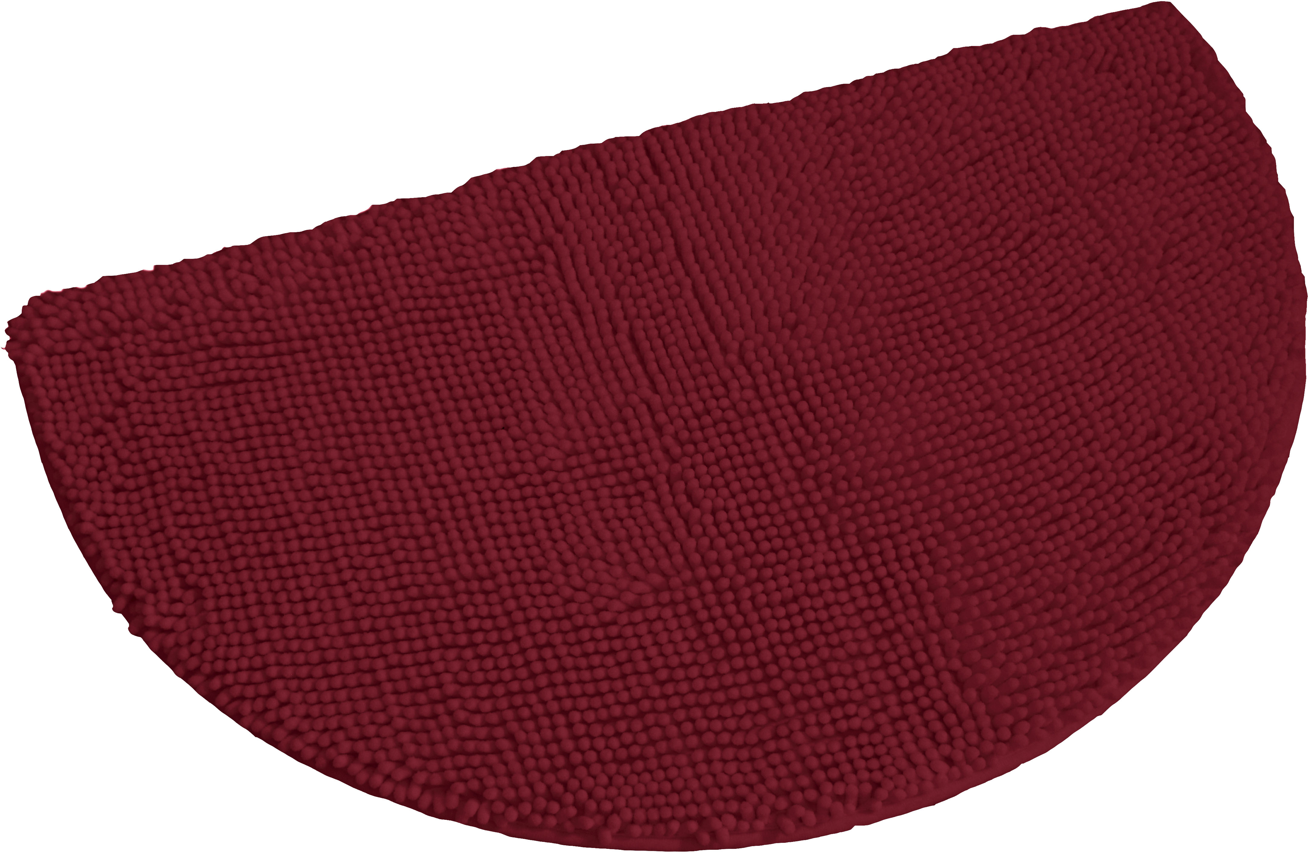 KiNZLER "Chenille, Badvorleger, Badezimmer Teppich" Höhe 18 mm rutschhemmend beschichtet fußbodenheizungsgeeignet Badteppich, Uni Farben, weich, als rechteckig & halbrund erhältlich
