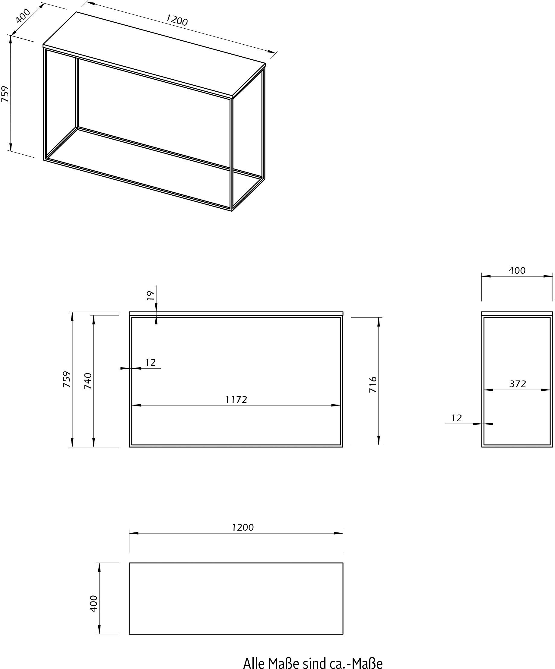TemaHome Konsolentisch »Gleam«, mit edlem schwarzen Metallgestell, Tischplatte aus Marmor oder Holz