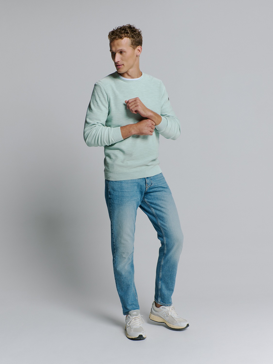 NO EXCESS Rundhalspullover »No Excess Pullover mit Rundhalsausschnitt«