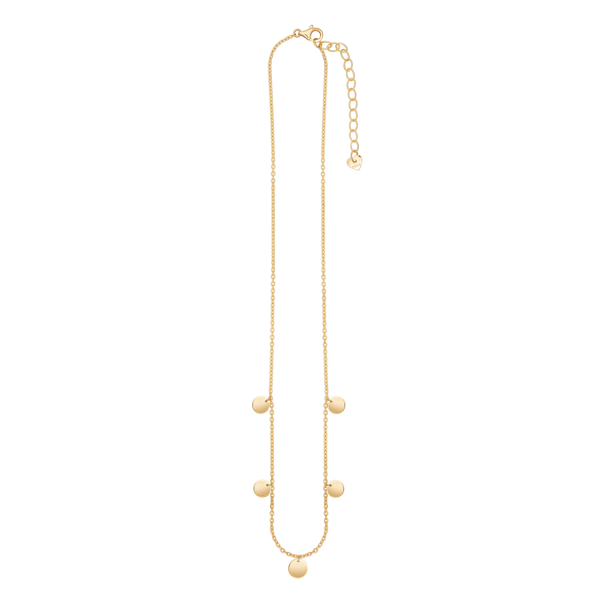 CAÏ Collierkettchen »925 Sterling Silber vergoldet Plättchen Boho small«