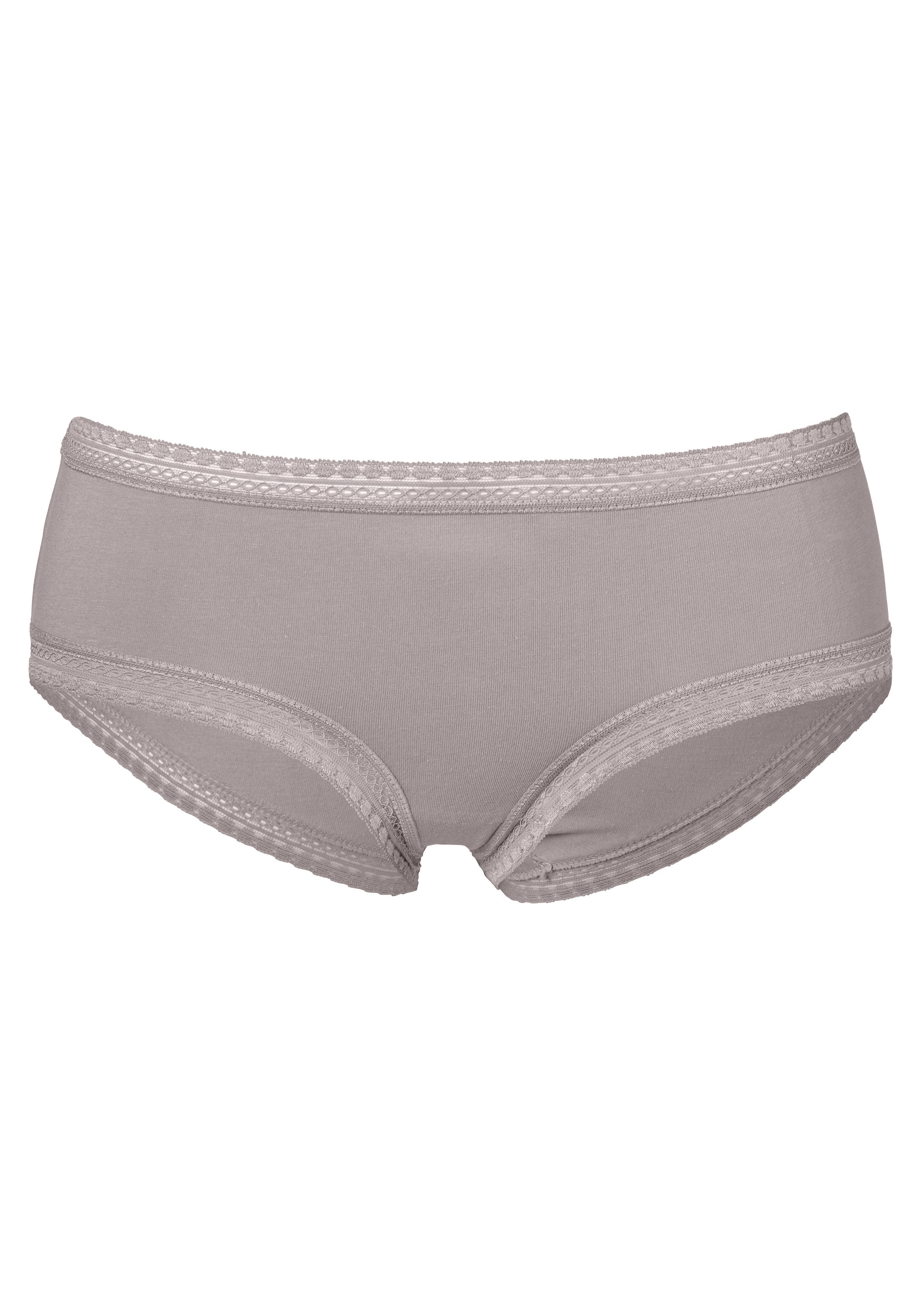 LASCANA Panty, (Packung, 3 St.), aus elastischer Baumwolle mit weicher  Spitze bestellen | BAUR