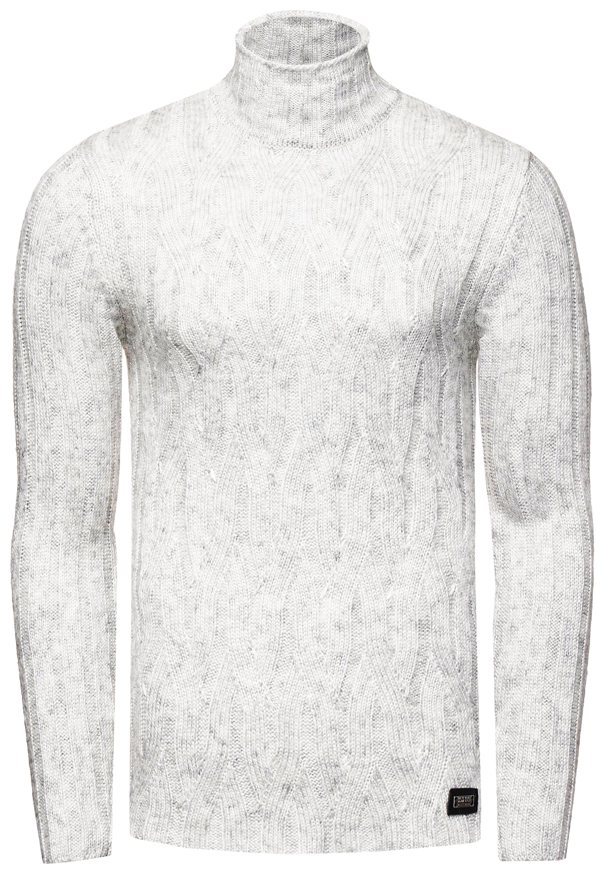 Rusty Neal Strickpullover, mit wärmendem Stehkragen