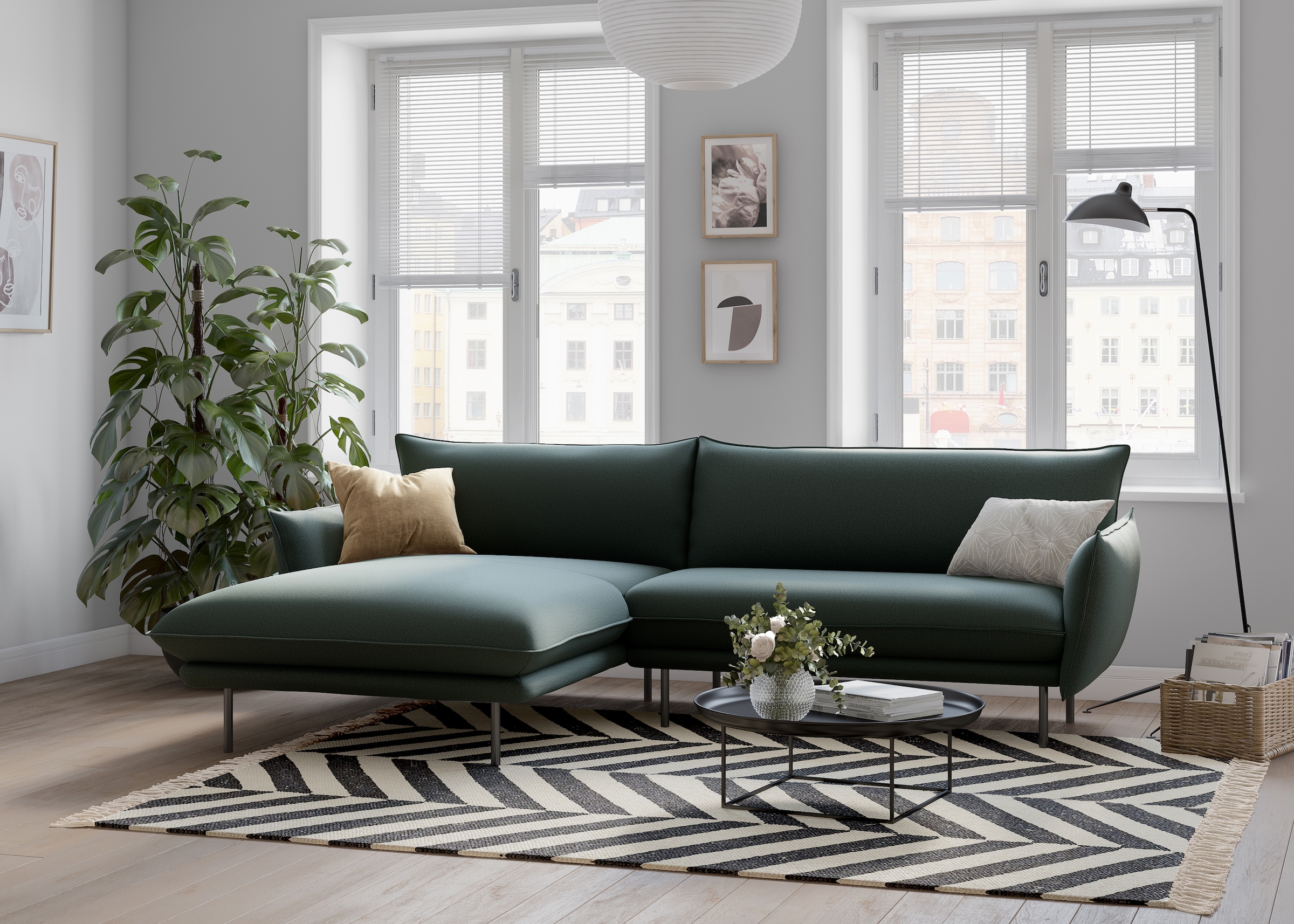 OTTO home Ecksofa "Stine L-Form" Besonderes Design durch Kissenoptik und Ke günstig online kaufen