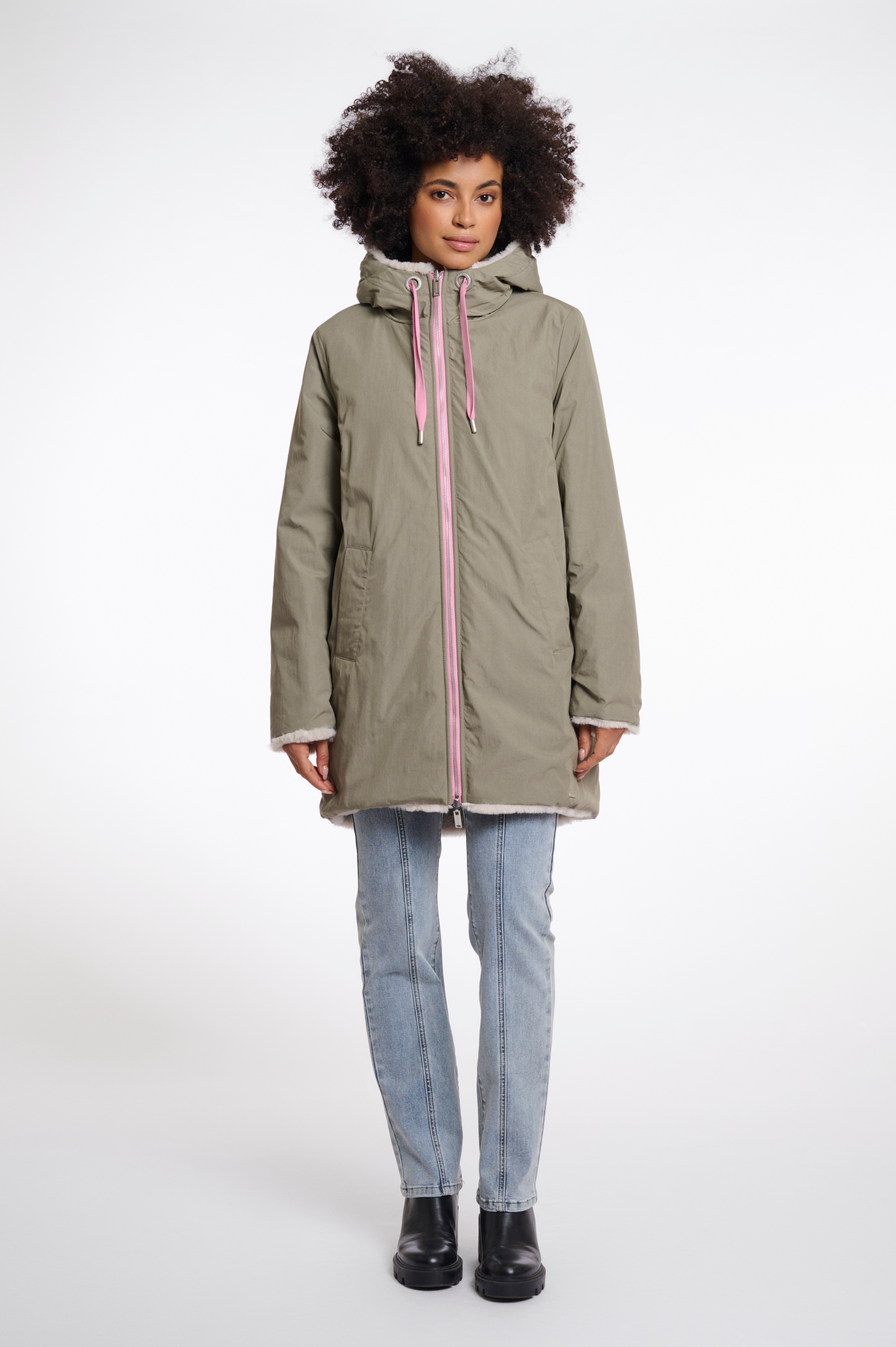 Thumbnail - Rino & Pelle Parka "JAVIN" mit Kapuze mit kontrastfarbenen Details