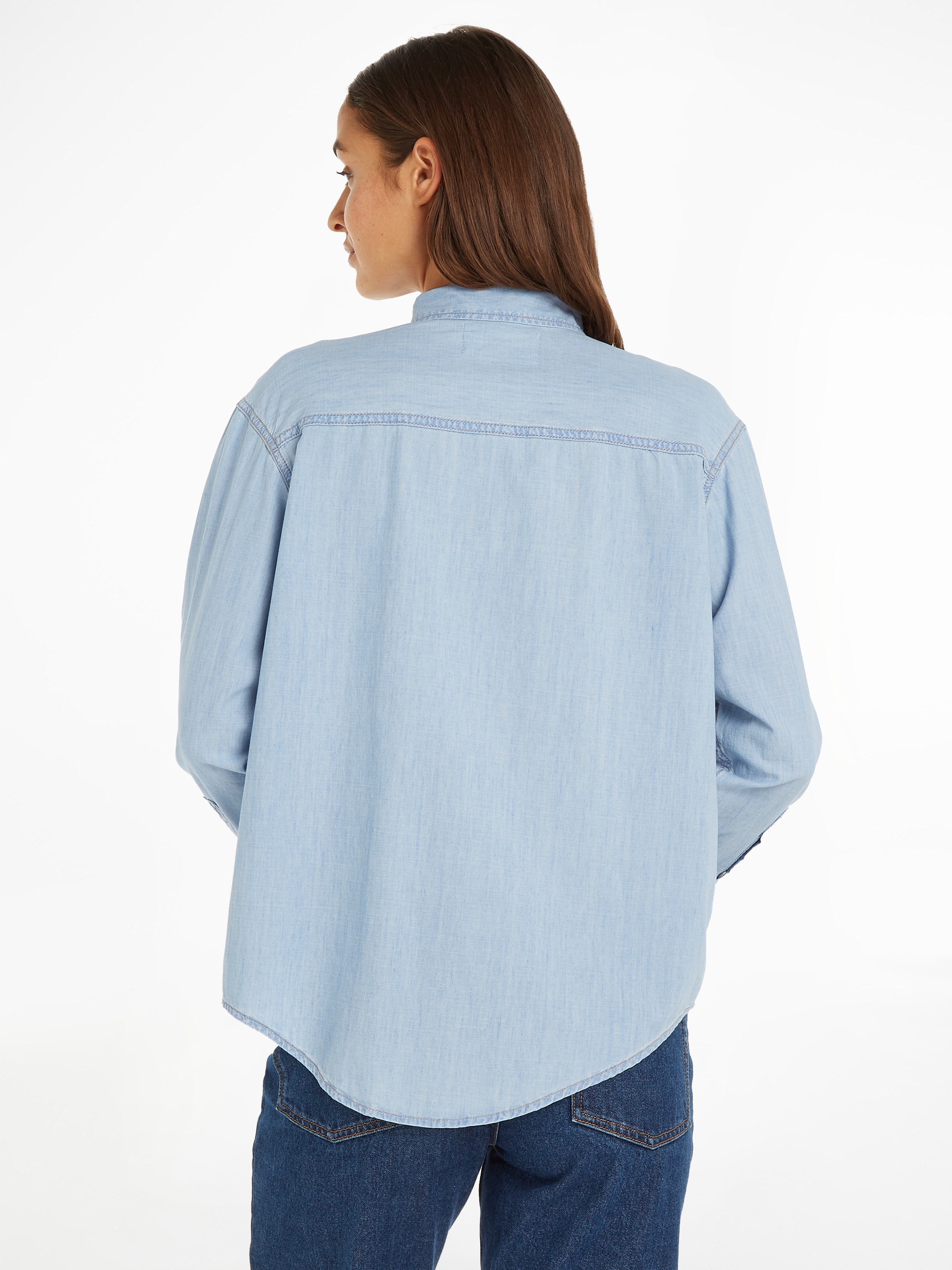 Calvin Klein Jeans Jeansbluse "OVERSIZED LS DENIM SHIRT", mit Logopatch günstig online kaufen