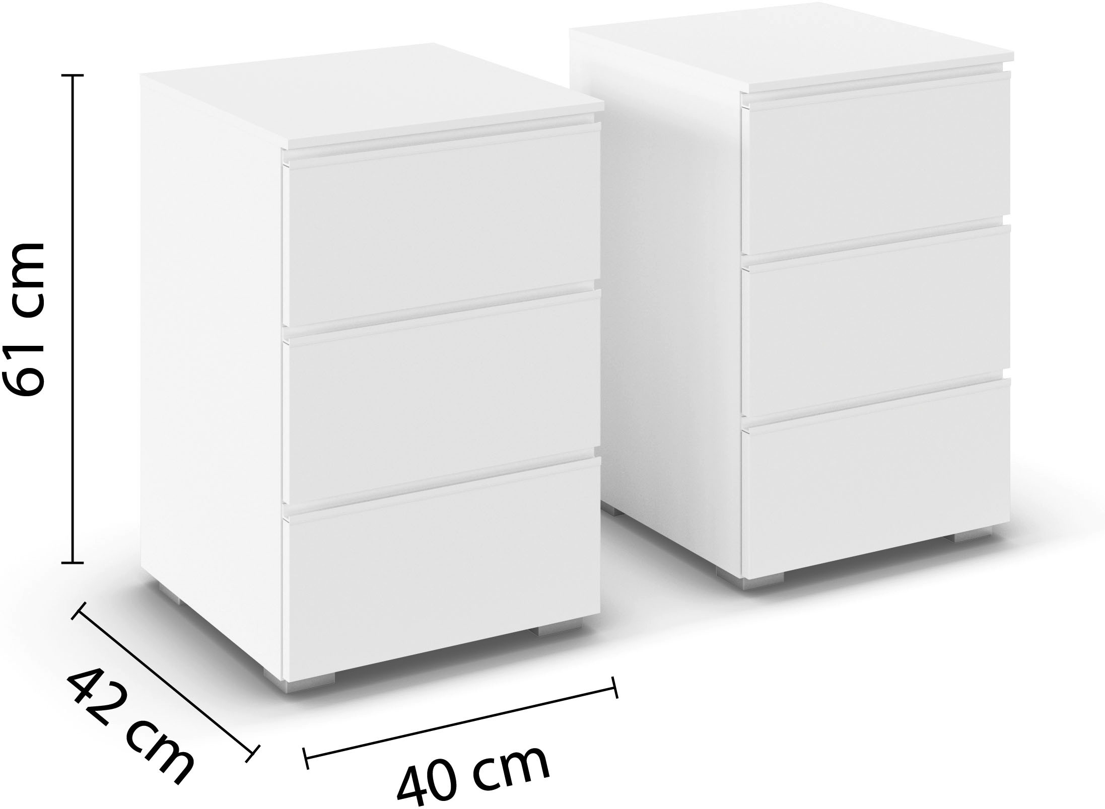 rauch Nachtkommode »Joel« Breite 40 cm,  jeweils drei praktische und geräumige Schubladen MADE IN GERMANY