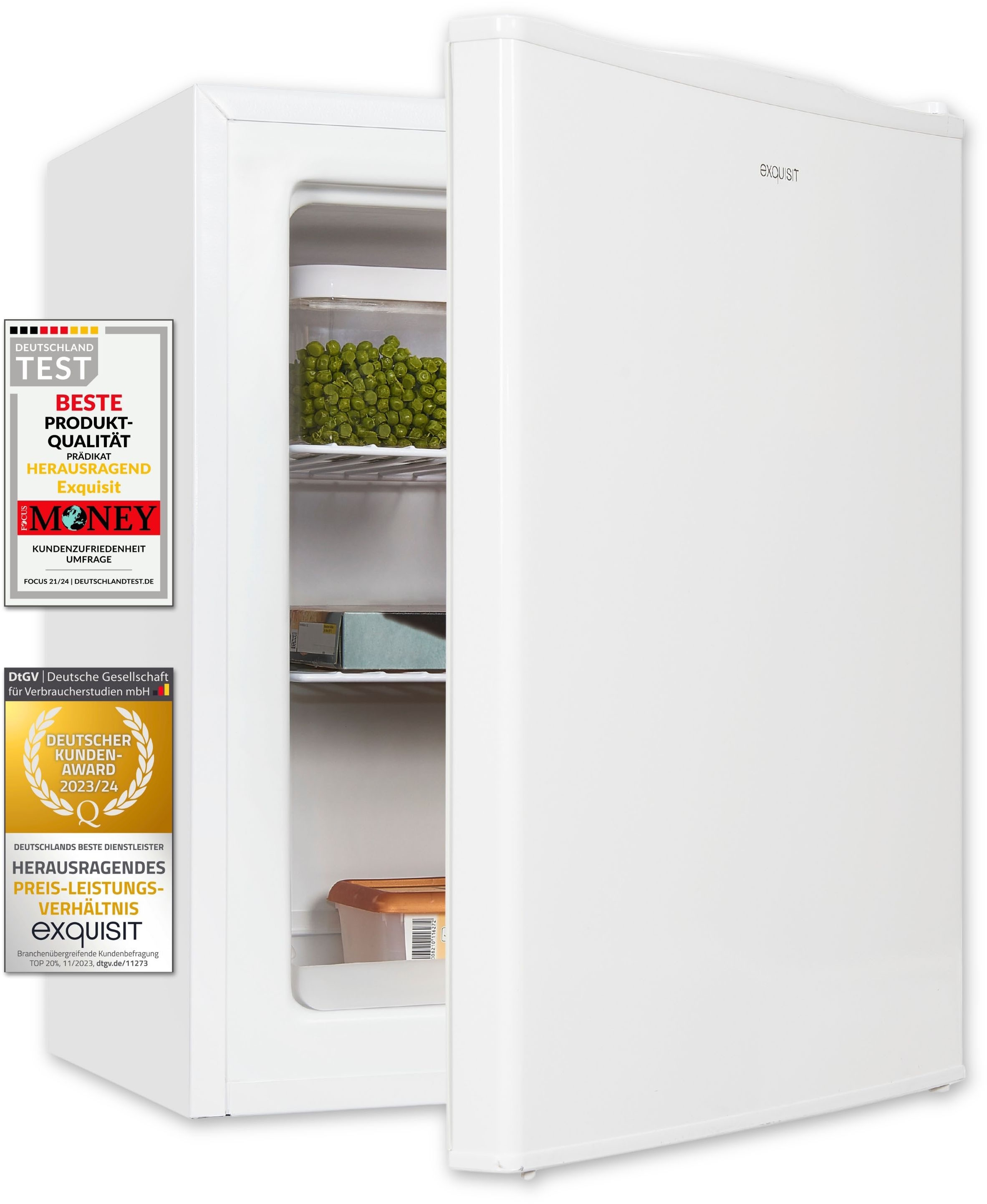 exquisit Gefrierschrank »GB60-150E weiss«, 62 cm hoch, 47 cm breit, 42 L Volumen, 4 Sterne Gefrieren