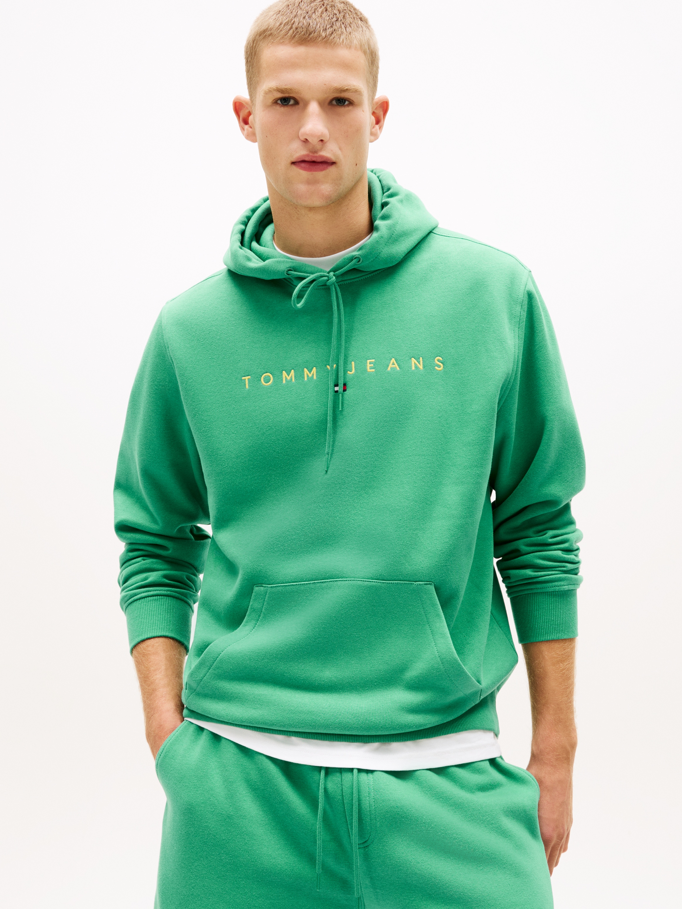 Tommy Jeans Hoodie "TJM REGULAR LINEAR LOGO HOODIE EXT", mit Logo-Stickerei