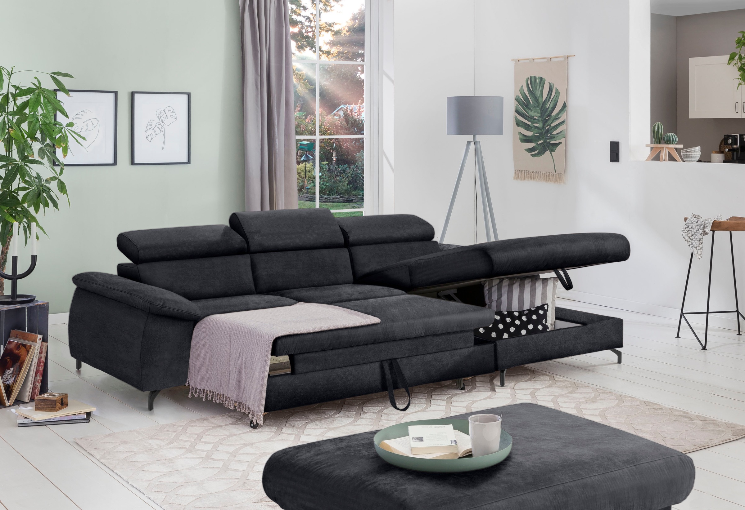 COTTA Ecksofa »Kitty L-Form«, mit Kopfteilverstellung, wahlweise mit Bettfunktion & Bettkasten