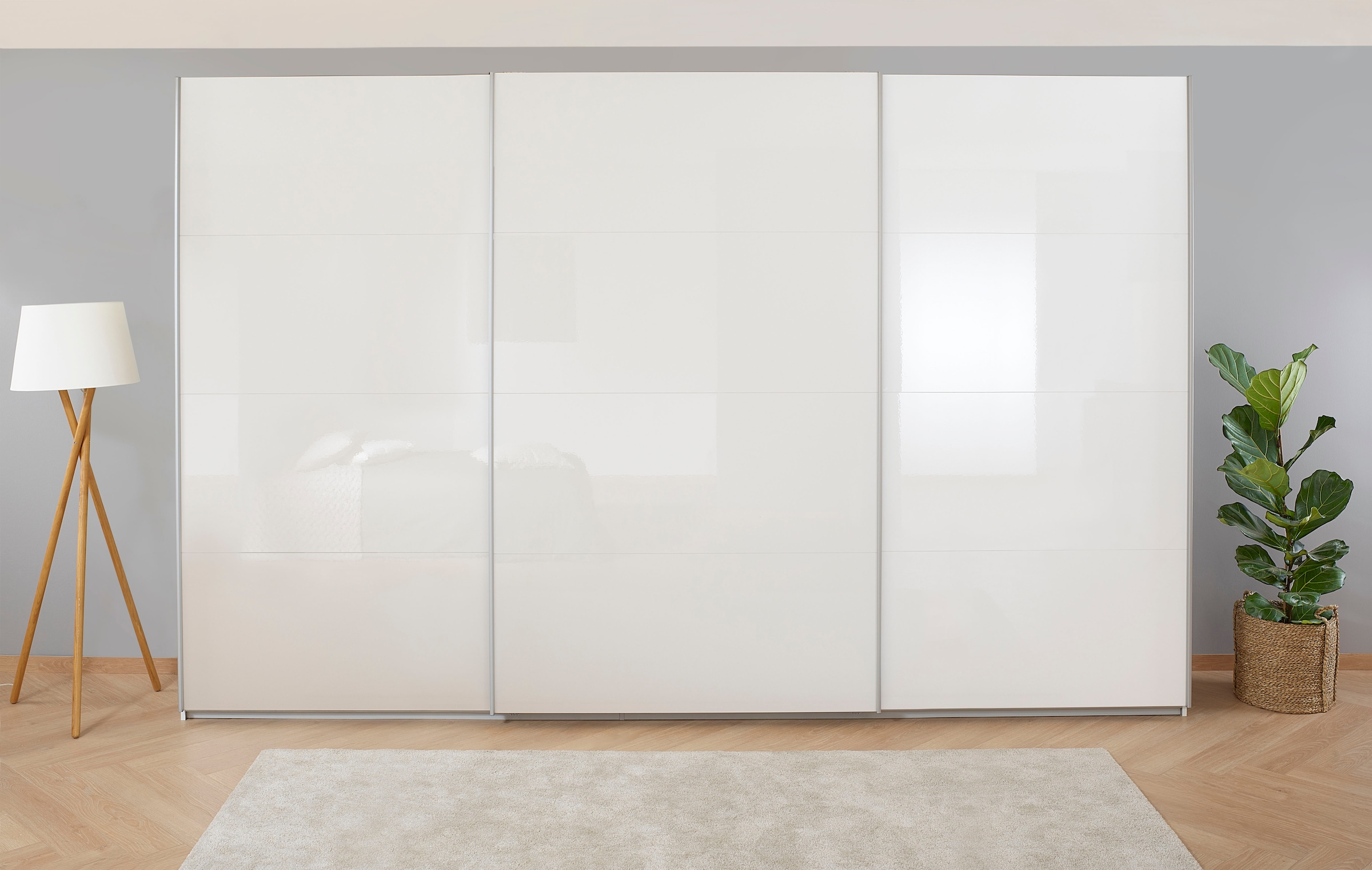 OTTO home Kleiderschrank "Mehrzweckschrank Aktenschrank Möbel Mietswohnung Schlafzimmer KOLUNA" 3 Ausstattungen BASIC/CLASSIC/PREMIUM (inkl. SOFT-CLOSE-FUNKTION), Breiten 203/271/315/360cm Höhen 210/229 Hochglanzfront MADE IN GERMANY