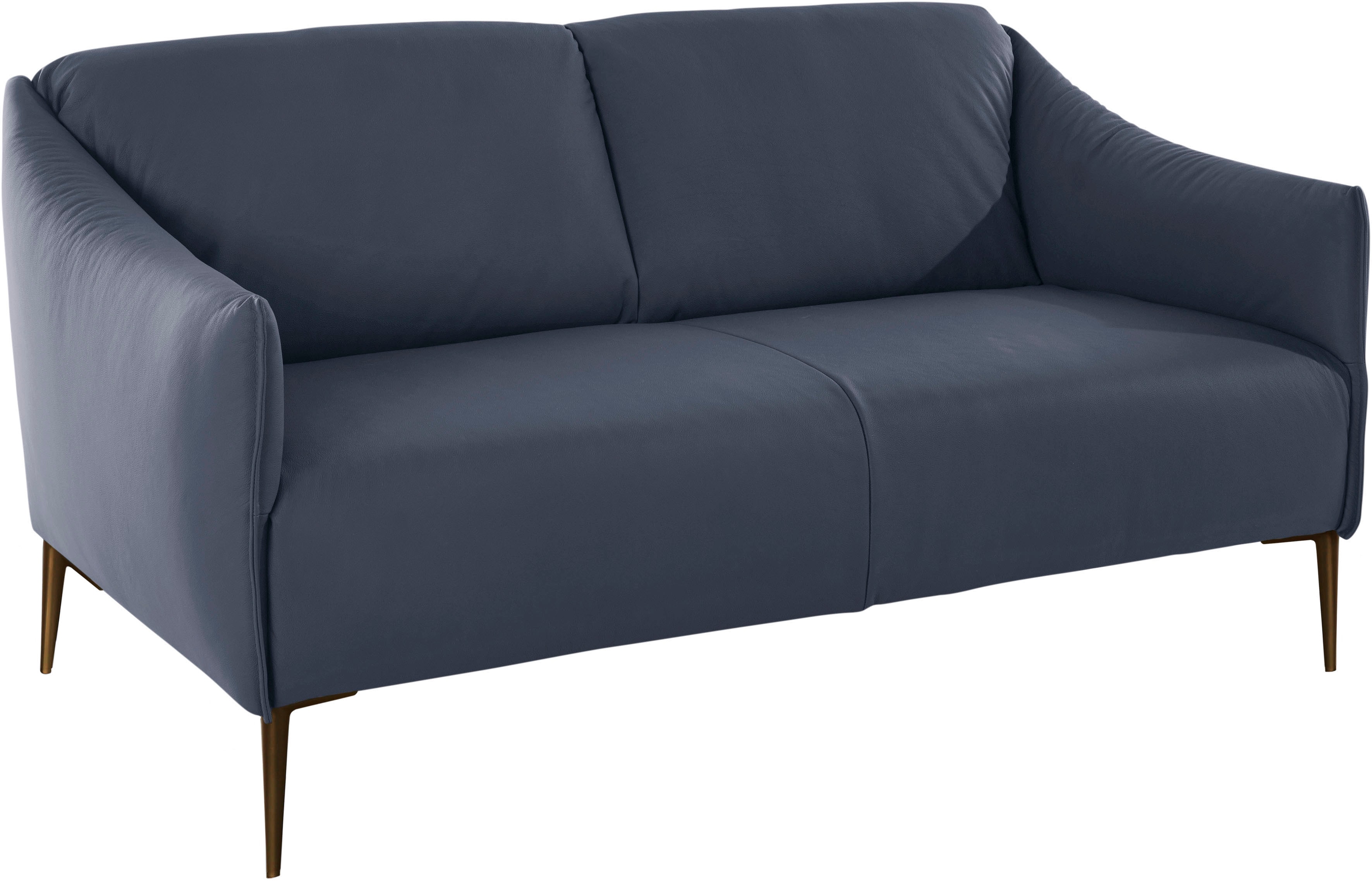 W.SCHILLIG 2-Sitzer "sally Design-Sofa, Loungsofa, bequem, schmale Armlehnen, Breite 154cm" mit Metallfüßen in Bronze pulverbeschichtet, Breite 154 cm