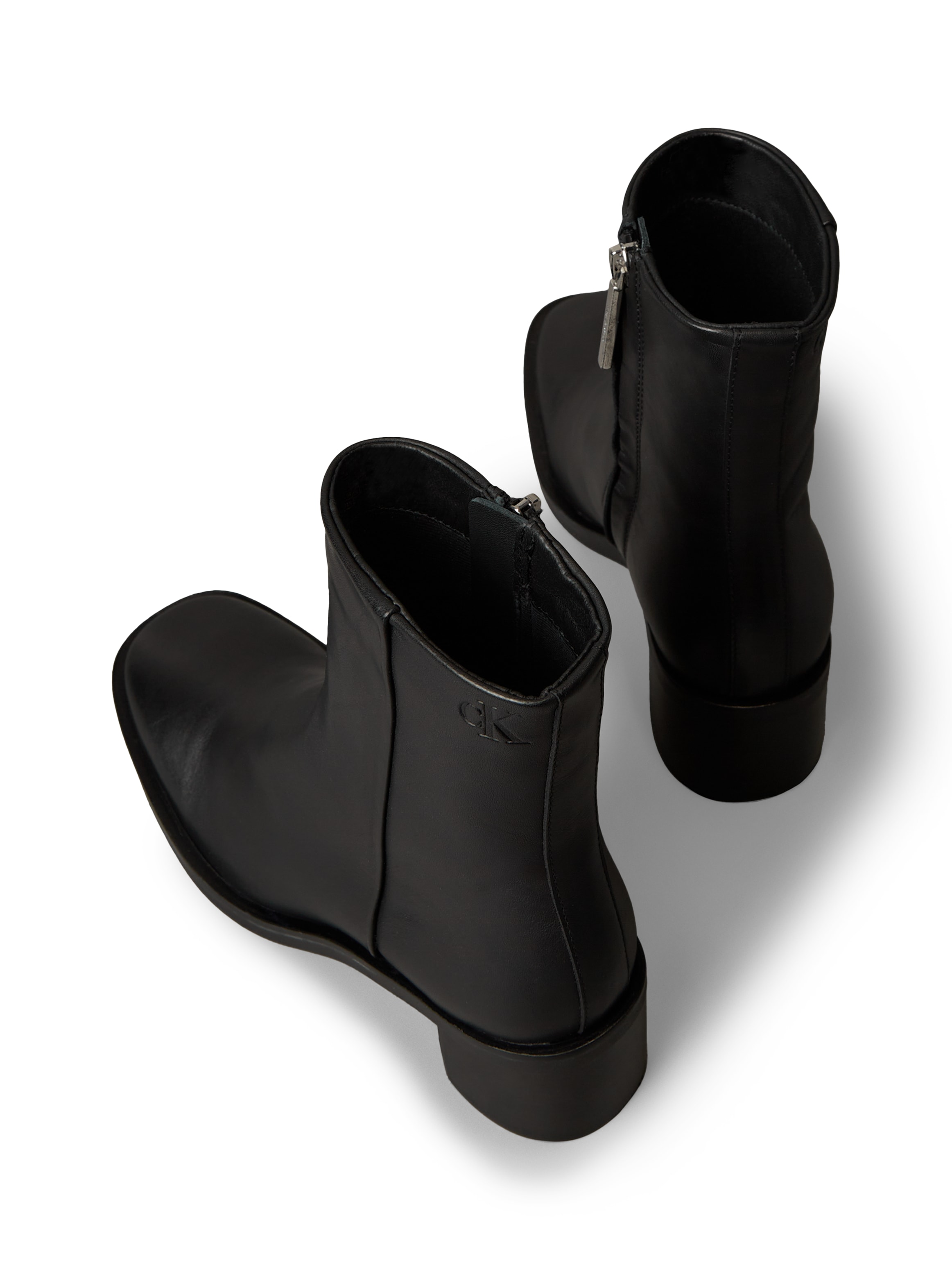 Calvin Klein Stiefelette »BLOCK HEEL ZIP BOOT LTH«  Boots, Blockabsatz, in modischer Karree-Form