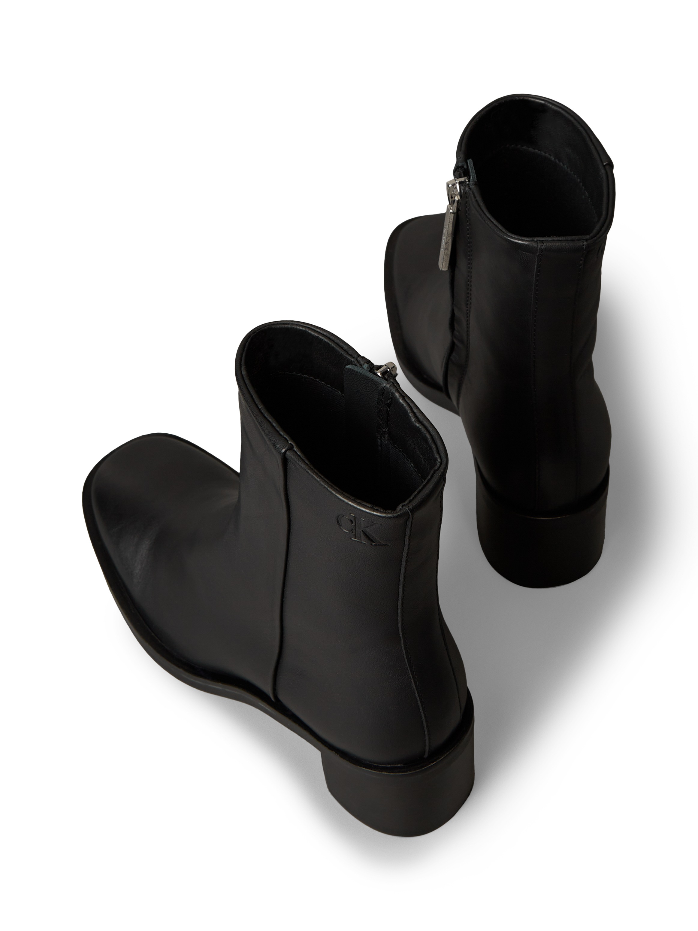 Calvin Klein Stiefelette "BLOCK HEEL ZIP BOOT LTH" Boots, Blockabsatz, in m günstig online kaufen