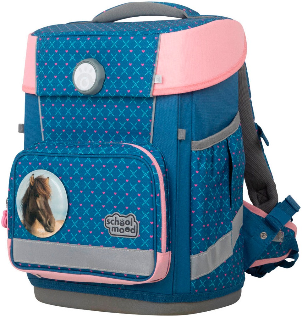 SCHOOL-MOOD® Schulranzen »Champion, Mila (Pferd)«, retroreflektierende Flächen, aus recyceltem Material