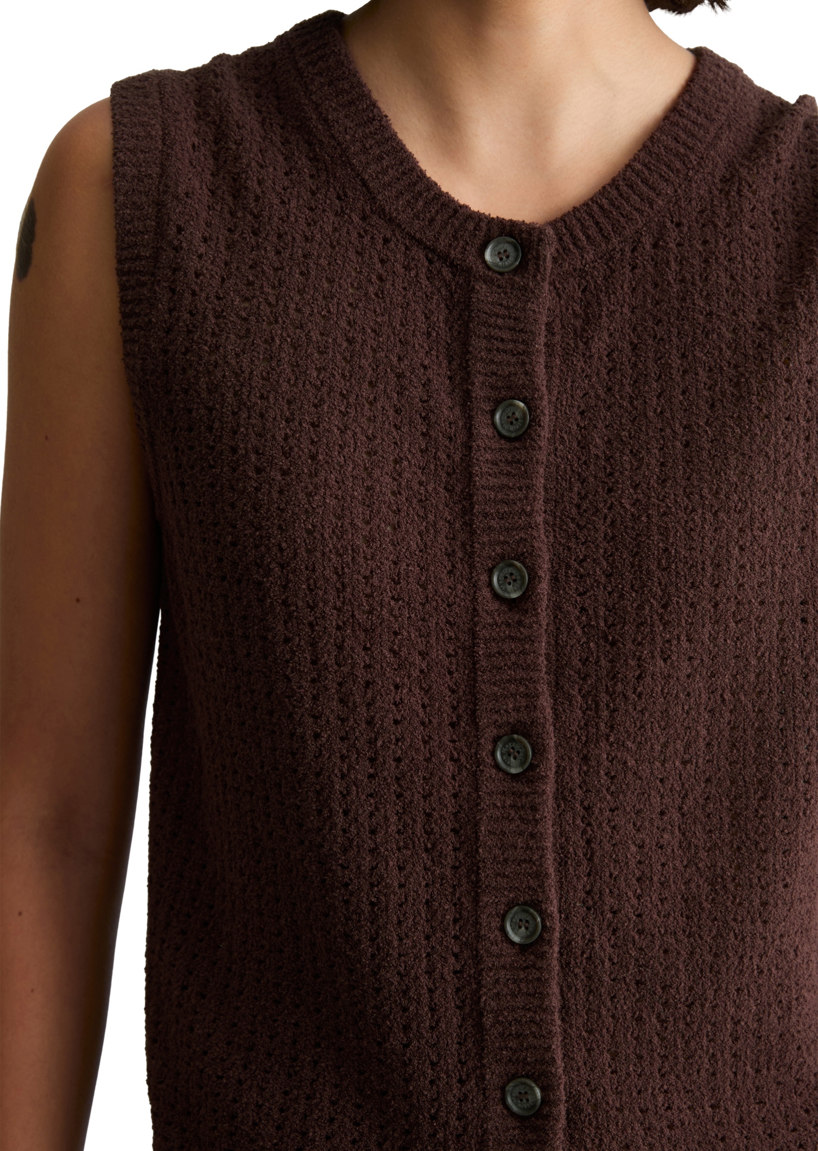 Marc O'Polo DENIM Strickweste »aus weichem Organic Cotton-Mix«