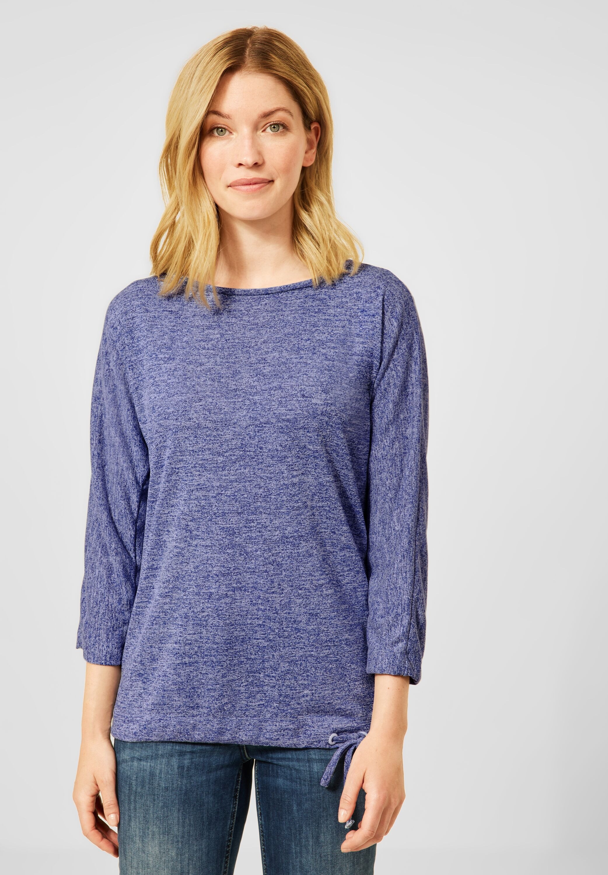 Cecil 3/4-Arm-Shirt in Melange Optik