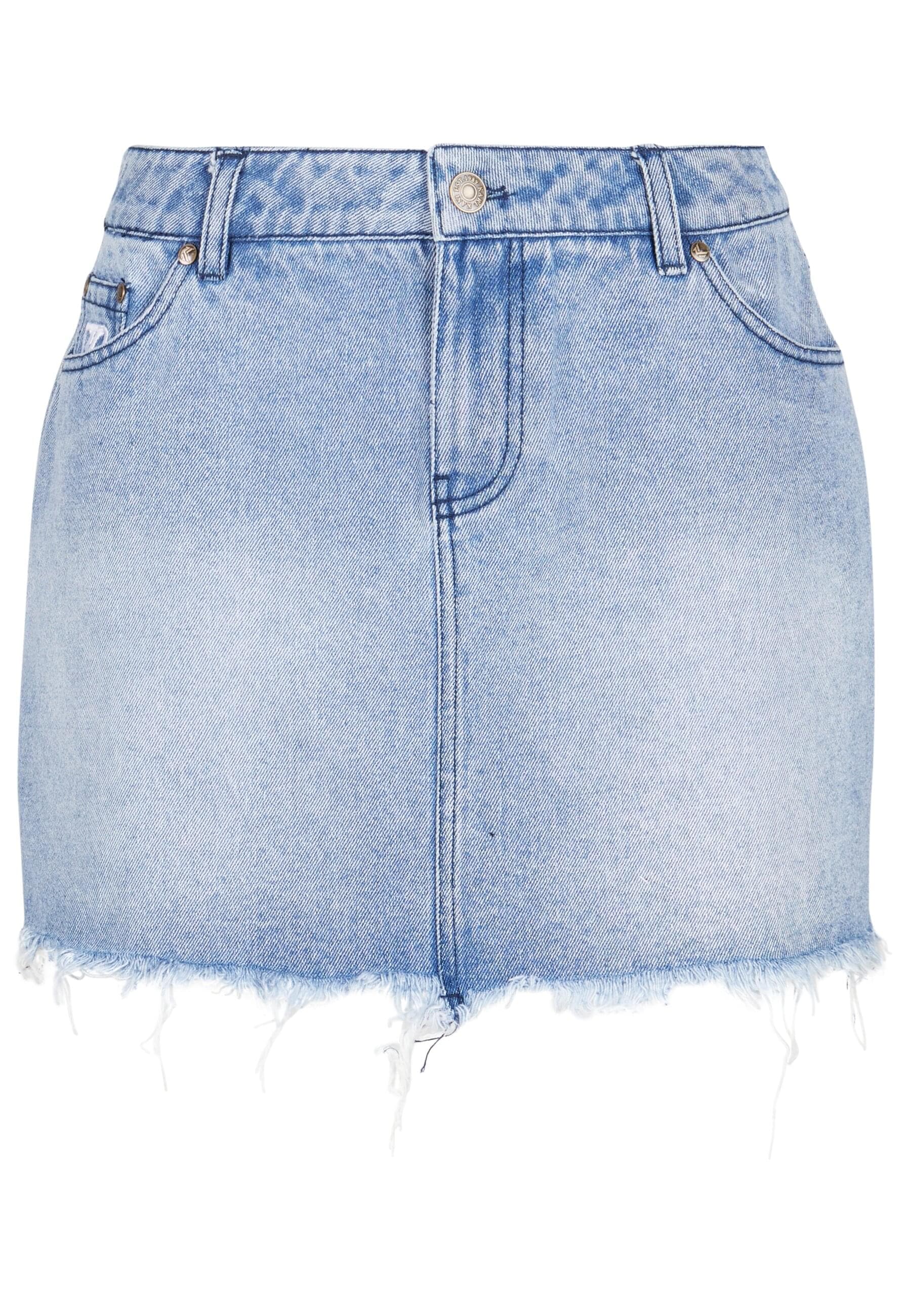 Karl Kani Sommerrock "Karl Kani Damen Karl Kani OG Old English Denim Skirt" günstig online kaufen