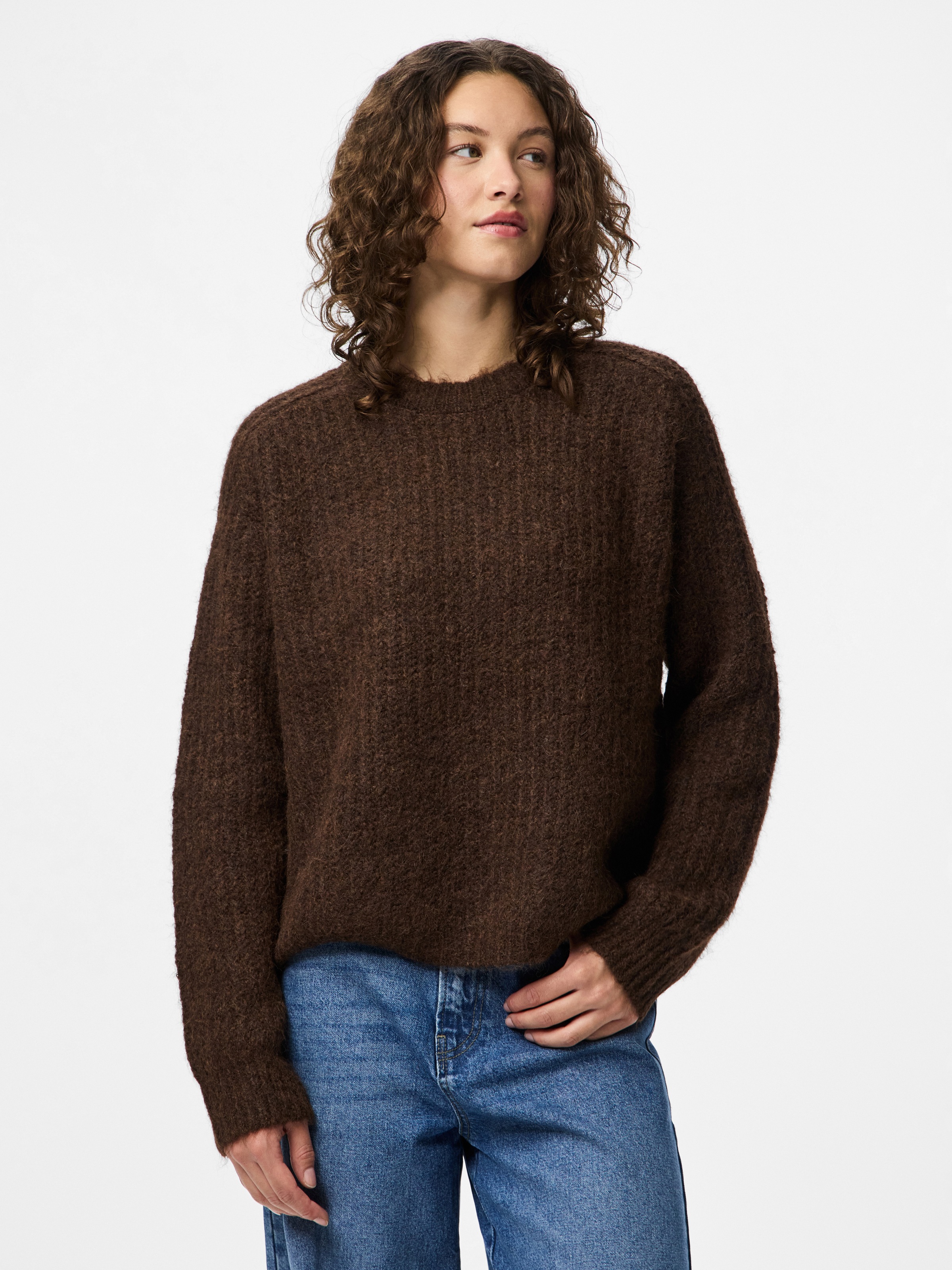 pieces Strickpullover "PCCLEO LS O-NECK CHUNKY KNIT NOOS BC" günstig online kaufen