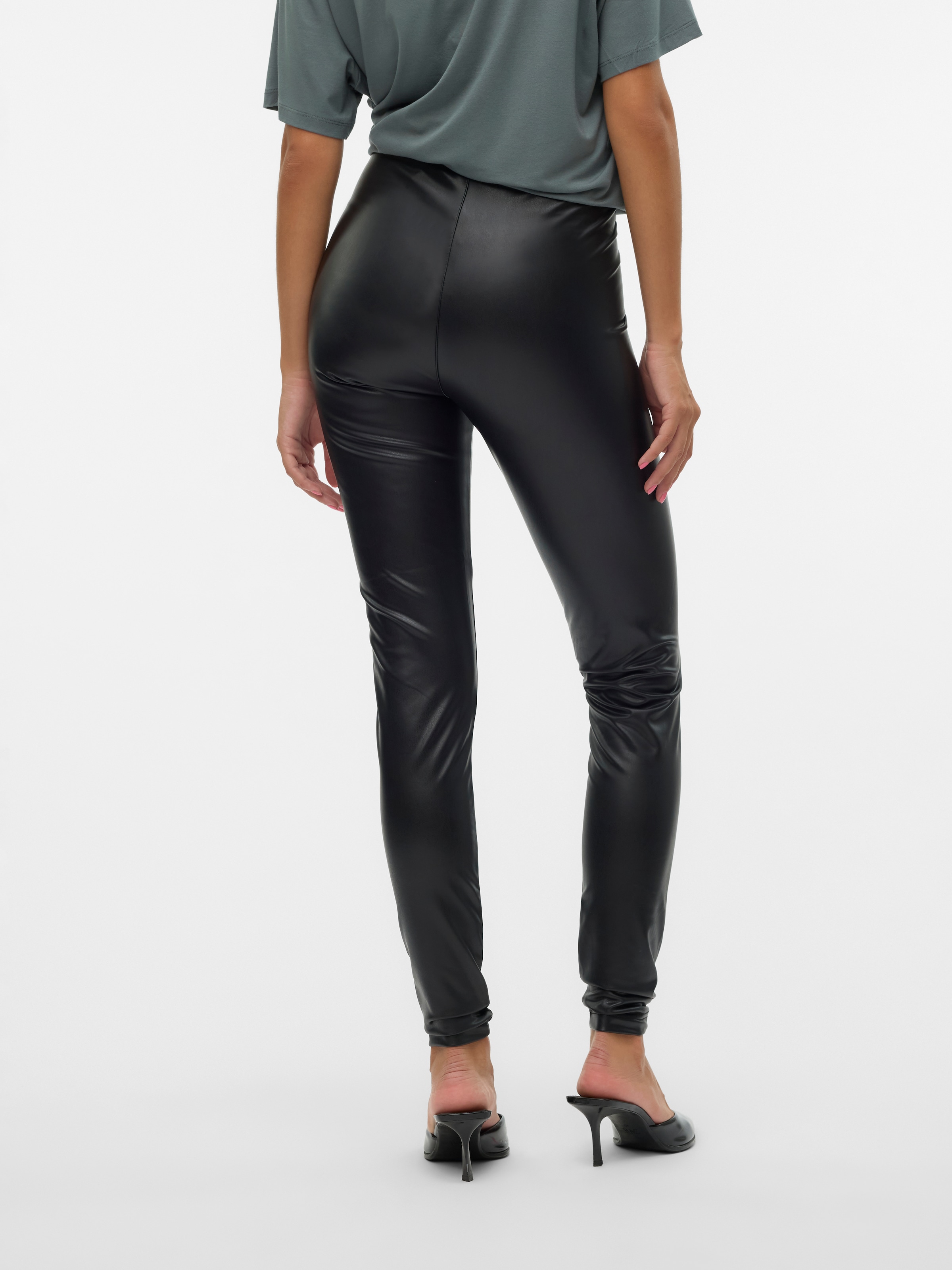 Vero Moda Lederimitathose »VMGANA MR PL LEGGING«