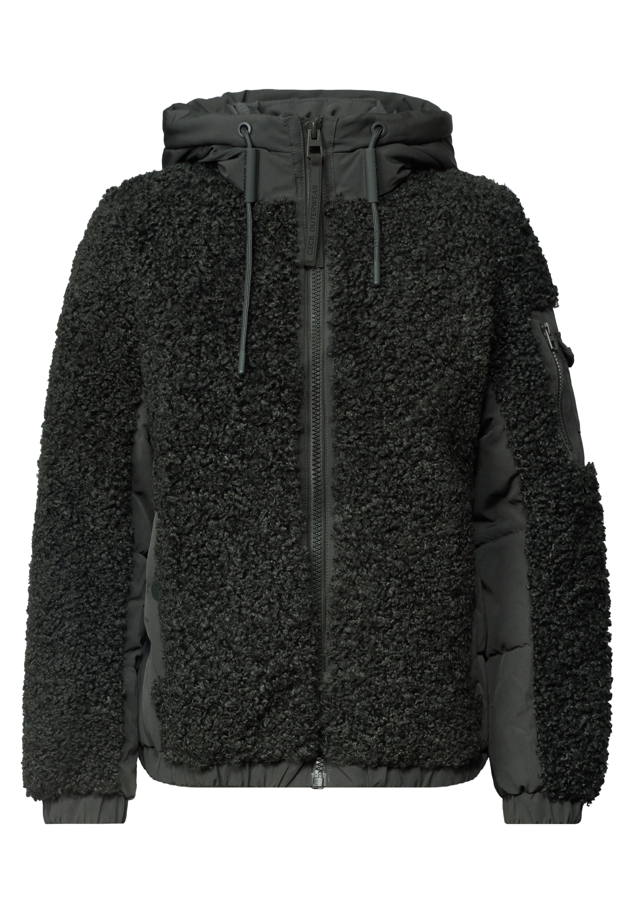 Cecil Fellimitatjacke mit Kapuze mit Kapuze mit Tunnelzugband