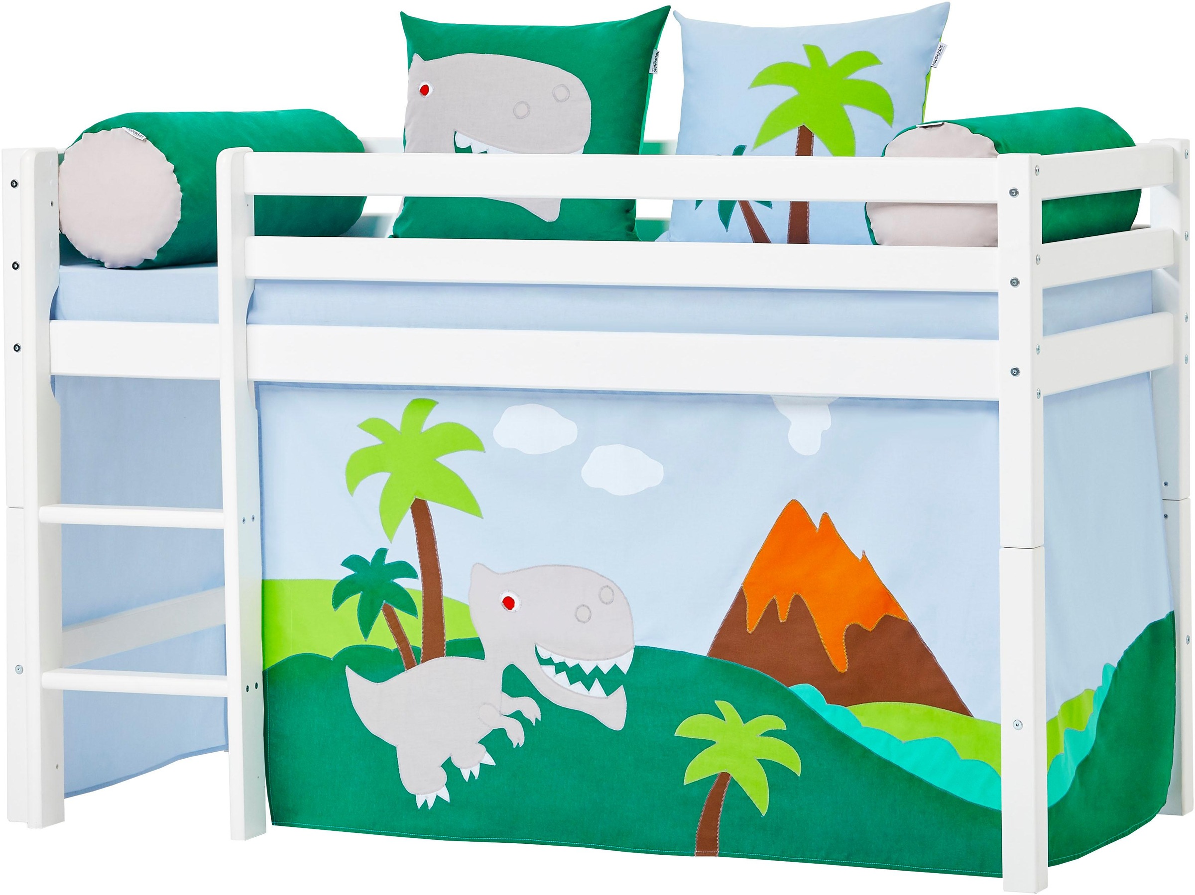 Hoppekids Hochbett Dinosaurier Inkl Vorhang Set Matratze Und Rollrost Bestellen Baur