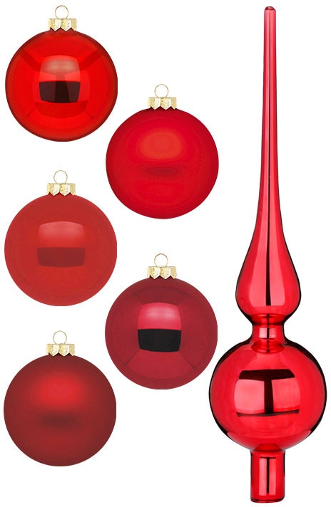 »Ruby 28 Inge by Weihnachtsbaumkugel Spitze Christbaumkugeln BAUR Red, cm, 45 St.), Glas, aus MAGIC (Set, | 46 Kugeln bestellen ca. Ø inkl. Christbaumschmuck«, cm Weihnachtsdeko, 4-6